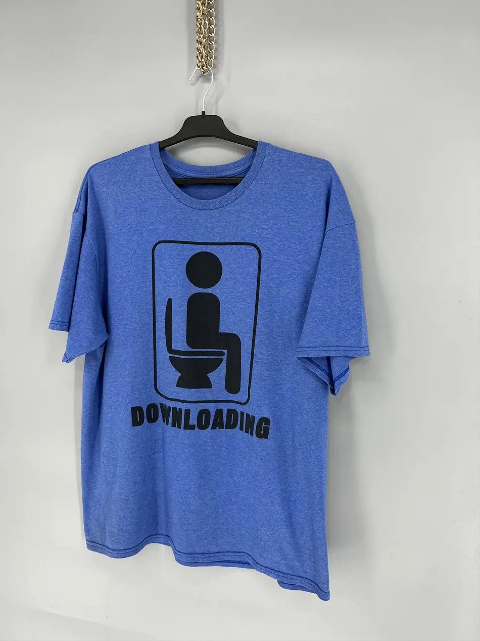 Vintage Vintage Y2K ADULT "DOWNLOADING" Art tee Streetwear Tee Size US XL / EU 56 / 4 - 3 Thumbnail