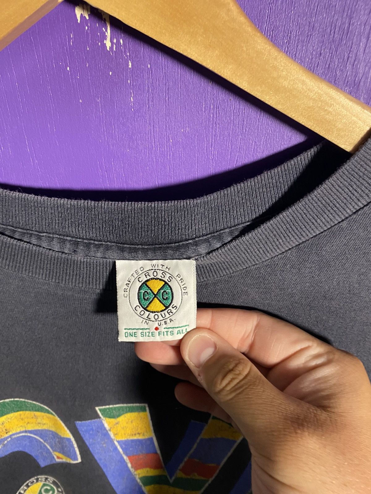 Cross Colours Vintage 90s Cross colours CYA ya dig t-shirt Size US XL / EU 56 / 4 - 4 Thumbnail
