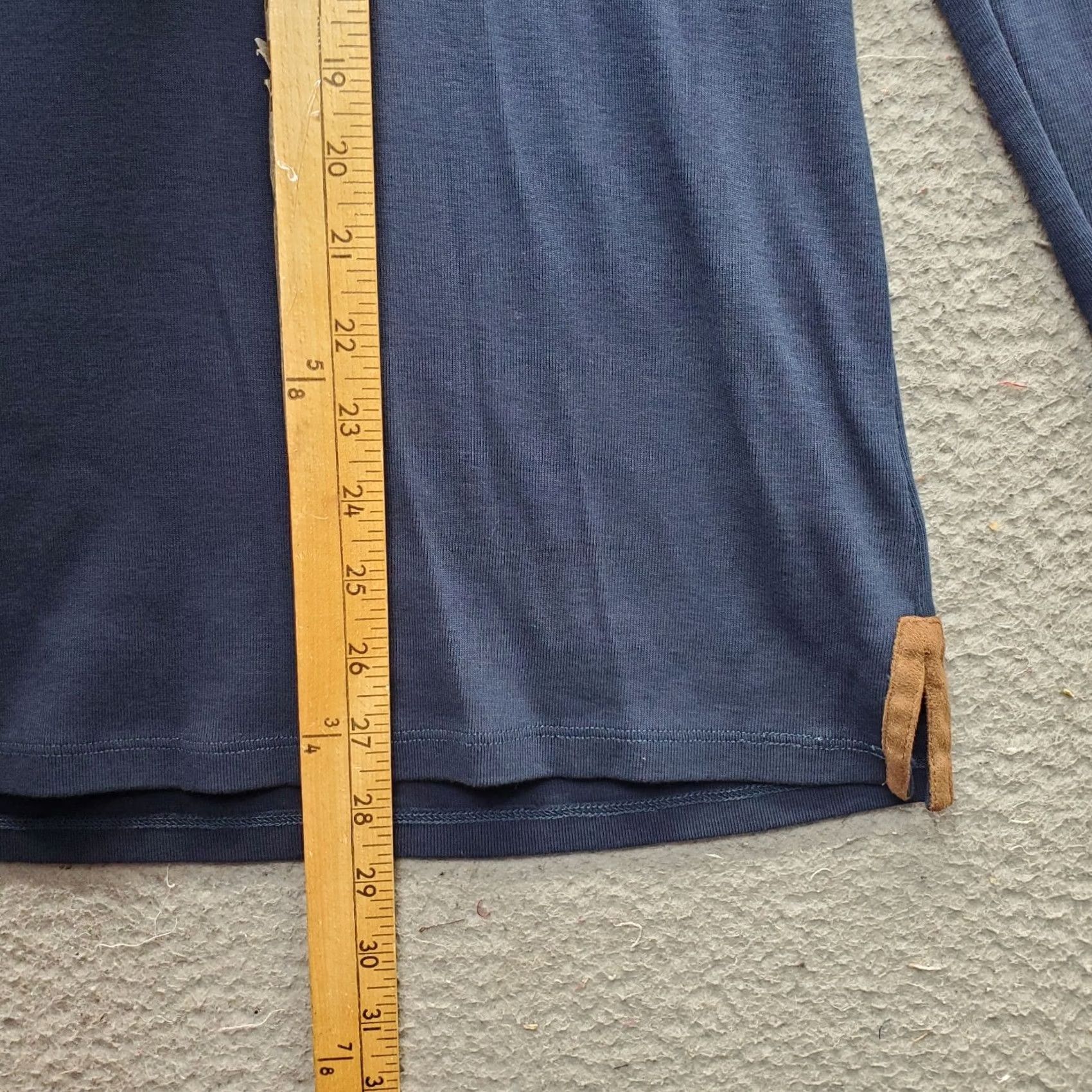 Ralph Lauren Lauren Ralph Lauren Blouse Womens XL Navy Slit V-Neck Pullover Suede Trim Shirt Size XL / US 12-14 / IT 48-50 - 3 Thumbnail