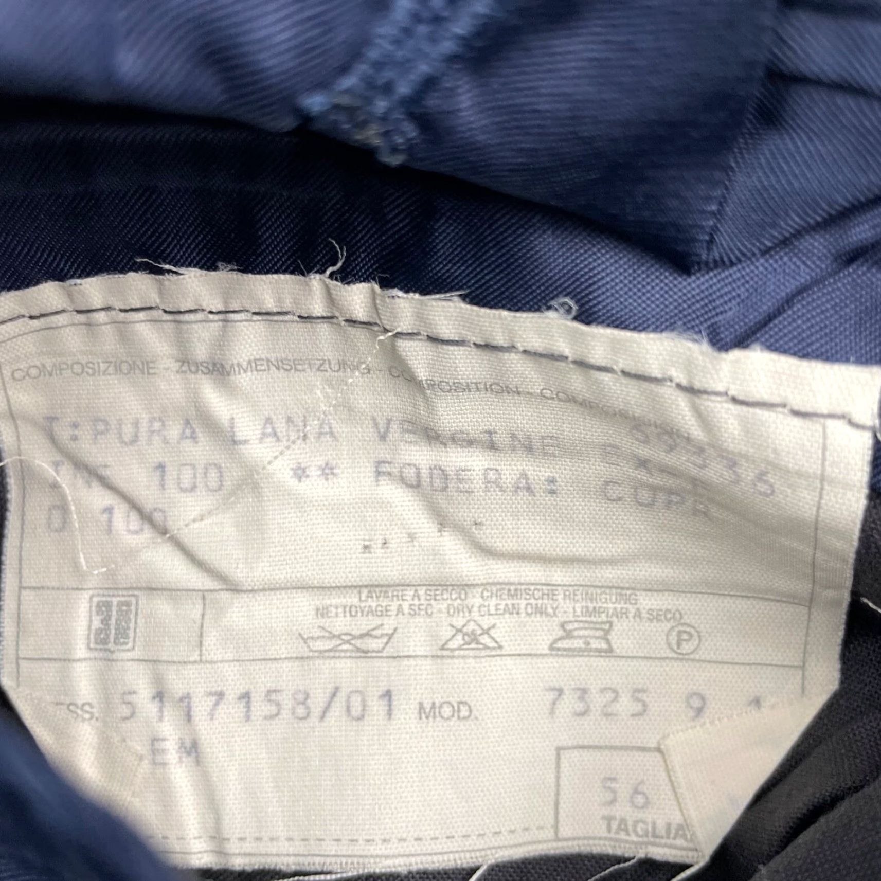 Corneliani Corneliani Blazer Jacket Navy Blue 3-Button Wool 46L US 56 EU Men RPM Notch Lapel Italy Viscose Lining Long Size 46R - 7 Thumbnail