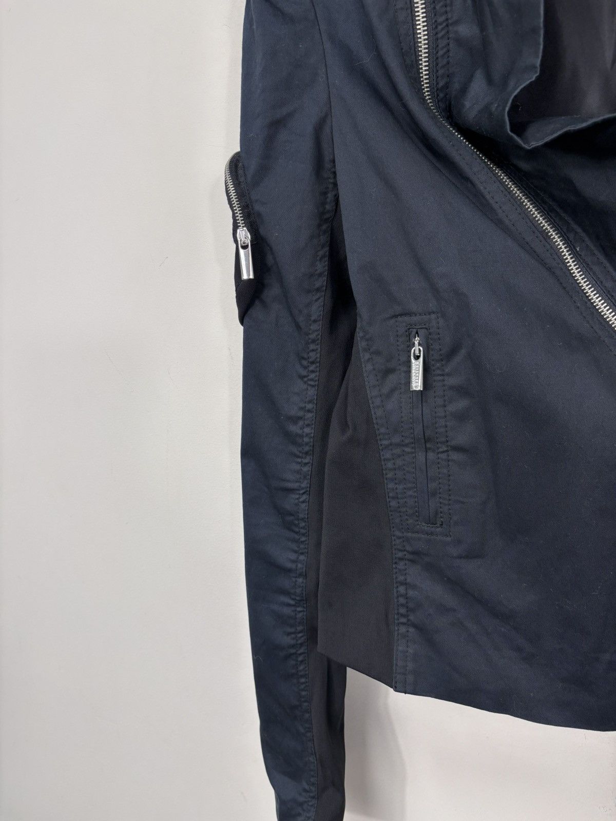 Jean Paul Gaultier Jean Paul Gaultier Women’s Navy/Black Asymmetrical Jacket Size L / US 10 / IT 46 - 3 Thumbnail