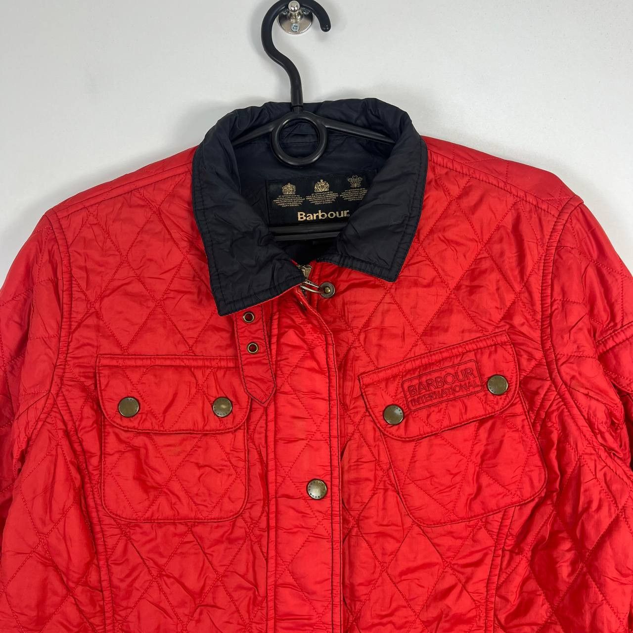 Barbour Barbour International Quilted Jacket Red Coat Womens Size L Size US L / EU 52-54 / 3 - 2 Thumbnail