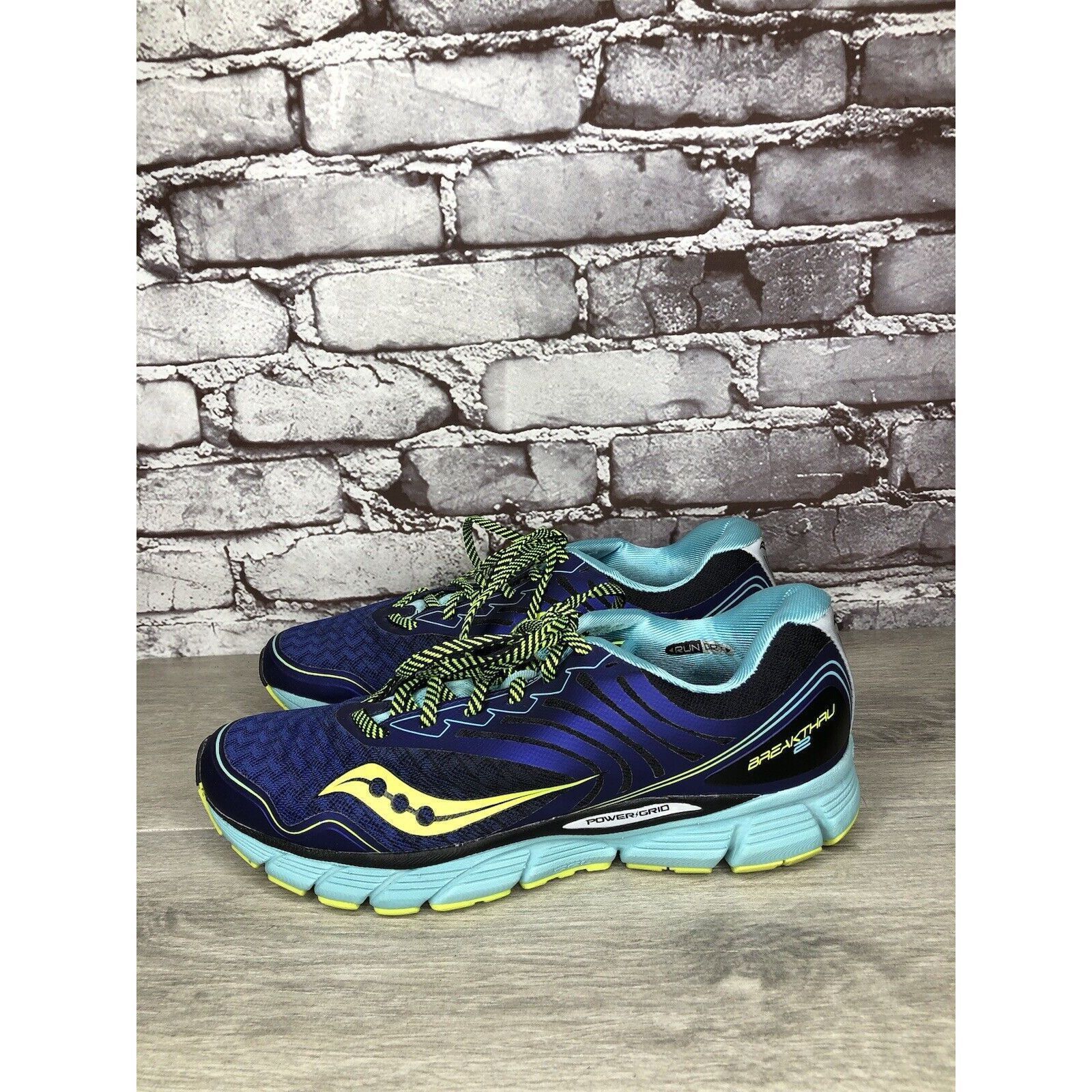 Saucony Saucony Breakthru 2 S10304-2 Purple Blue Yellow Running Shoe Size US 9.5 / IT 39.5 - 18 Thumbnail