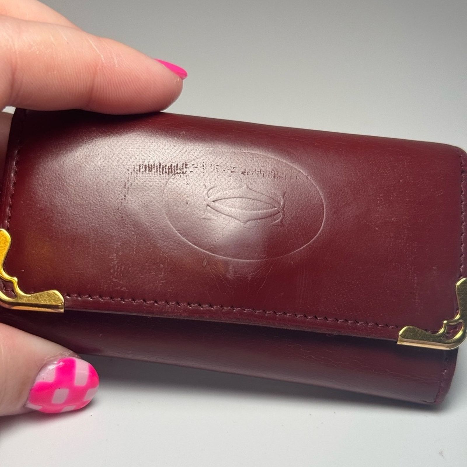 Cartier Cartier Burgundy Leather Unisex 4 Key Holder Size ONE SIZE - 6 Thumbnail