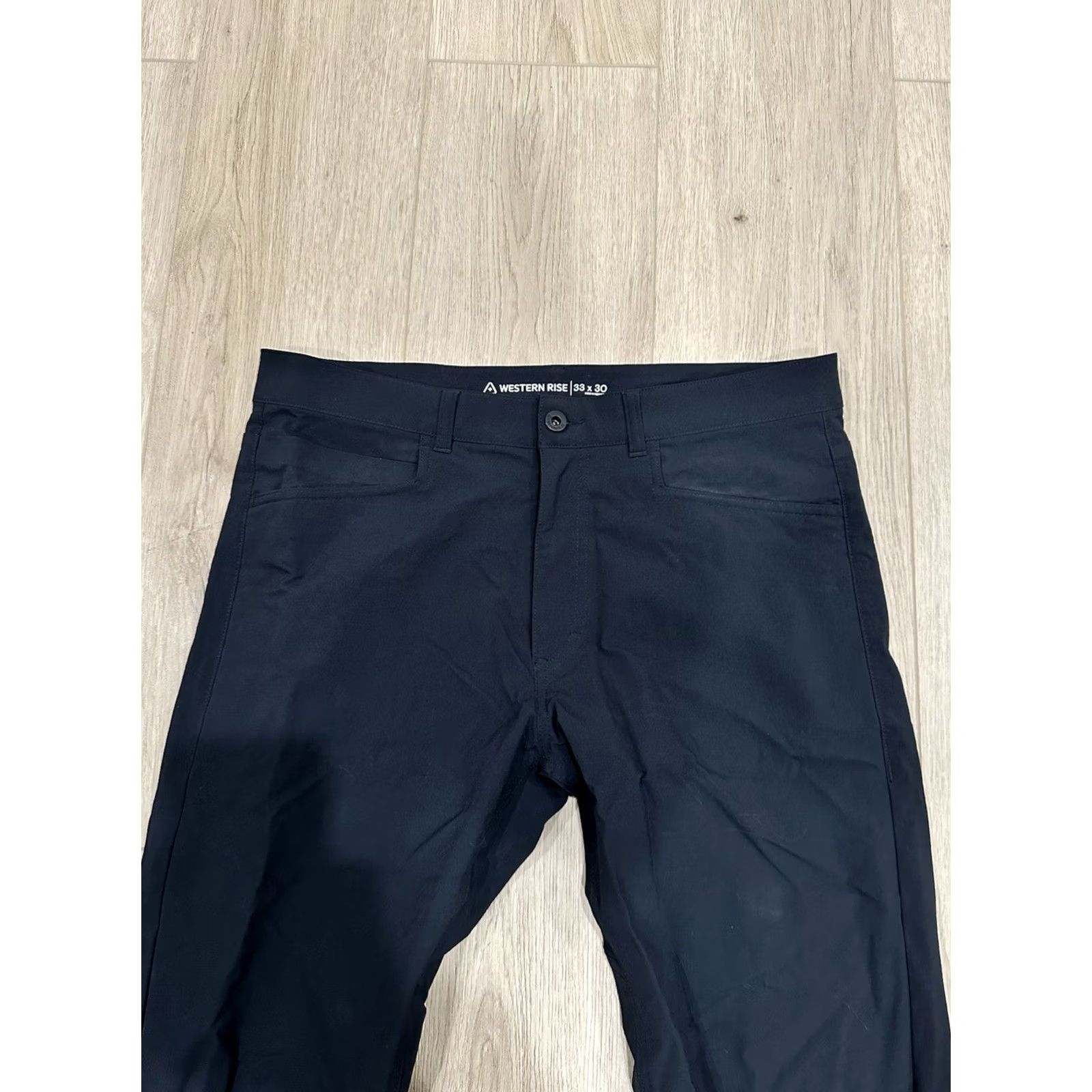 Vintage Western Rise Evolution Pants Mens 33x30 Black Chino Travel Casual Nylon Spandex Breathable Zip Pocket Straight 30 Inseam Regular Fit Mens Size US 33 - 4 Thumbnail