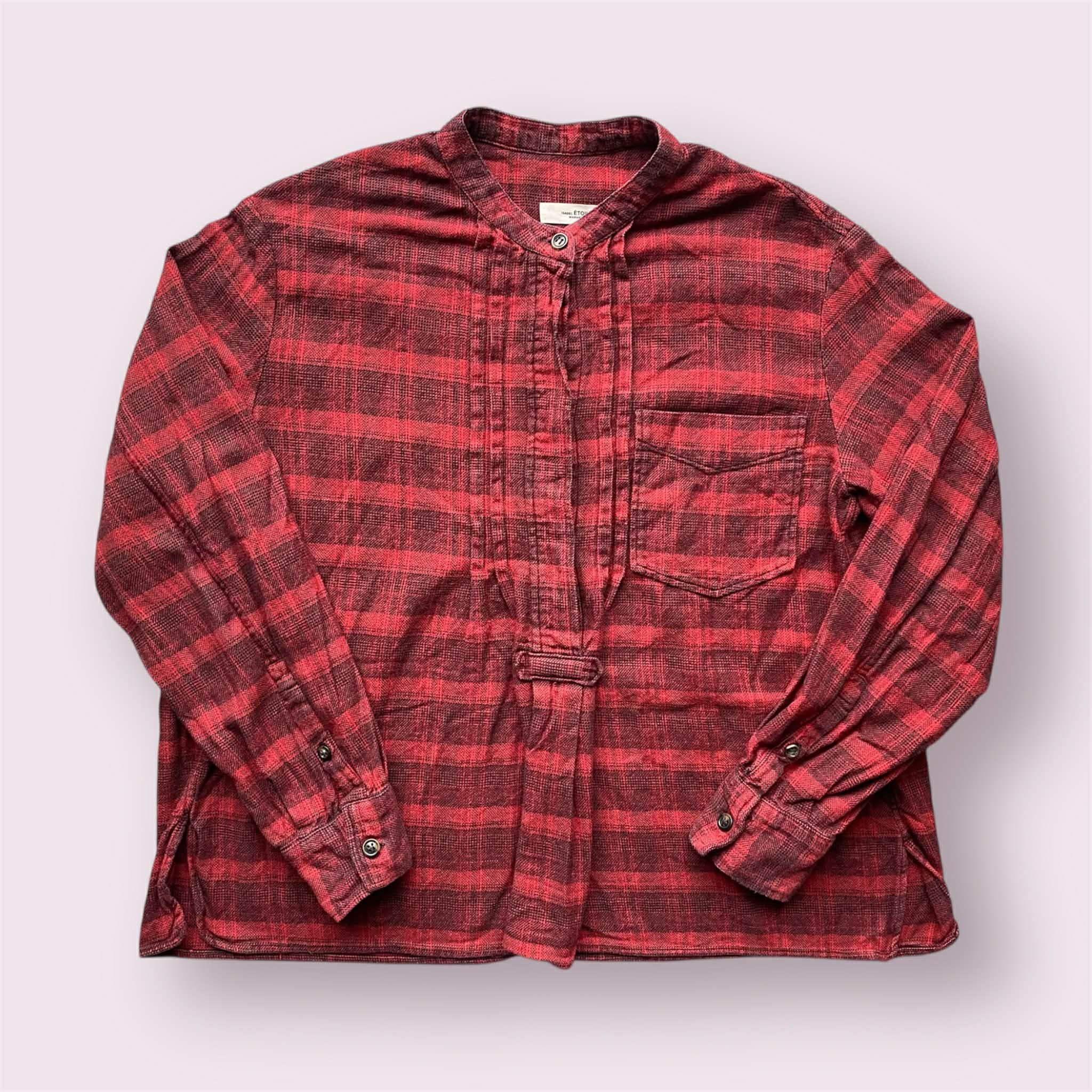 Isabel Marant Etoile Isabel Marant Etoile Red Boxy Button Up Shirt Oversized Size XS / US 0-2 / IT 36-38 - 1 Thumbnail