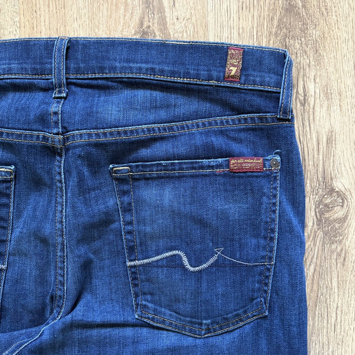 7 For All Mankind 7 For All Man Kind Mens Blue Jeans size 36x30 Slim made USA Size US 36 / EU 52 - 4 Thumbnail