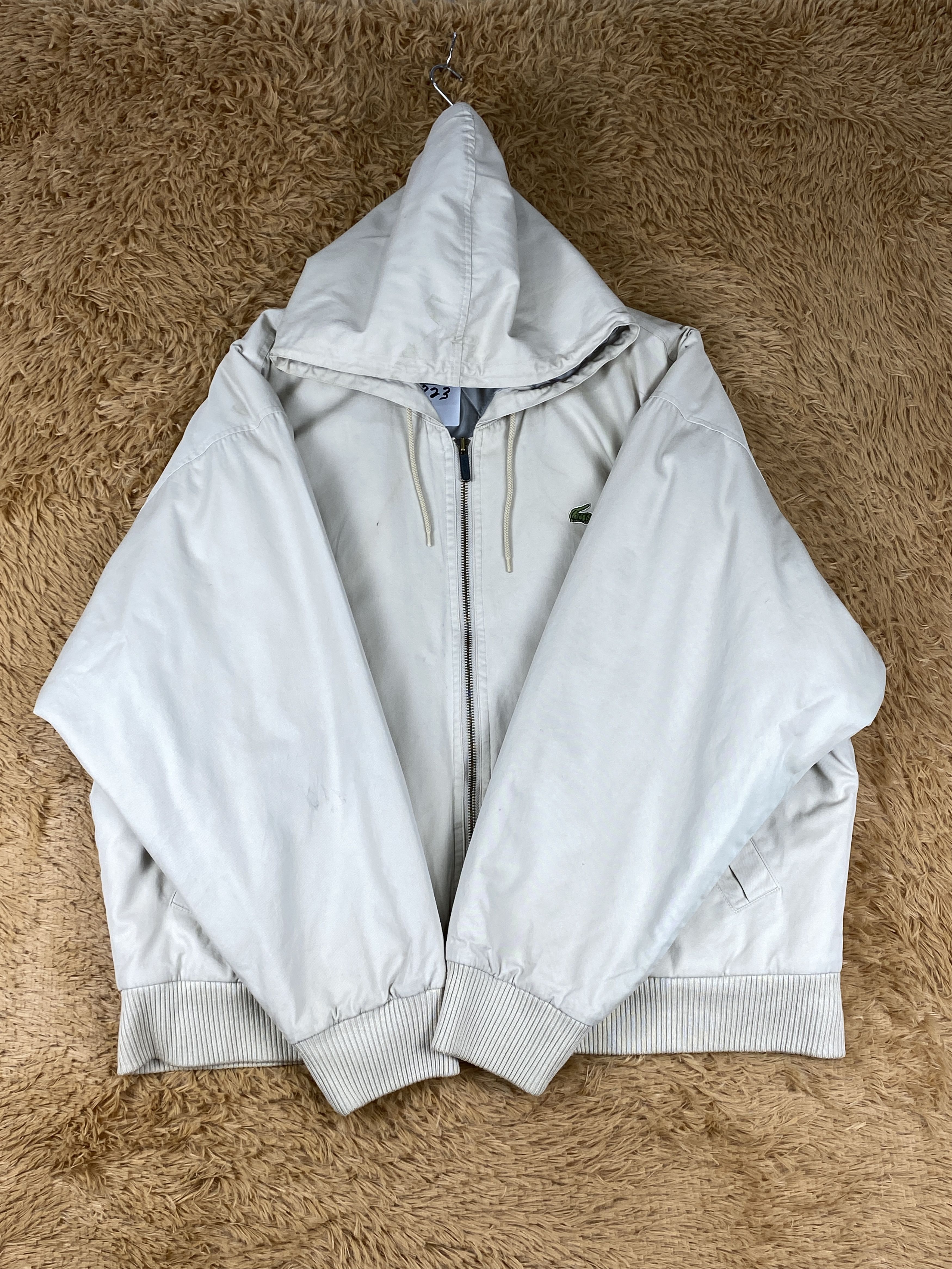 Lacoste Vintage Lacoste Hoodie Quilted Lining Jacket J1823 Size US XL / EU 56 / 4 - 7 Thumbnail