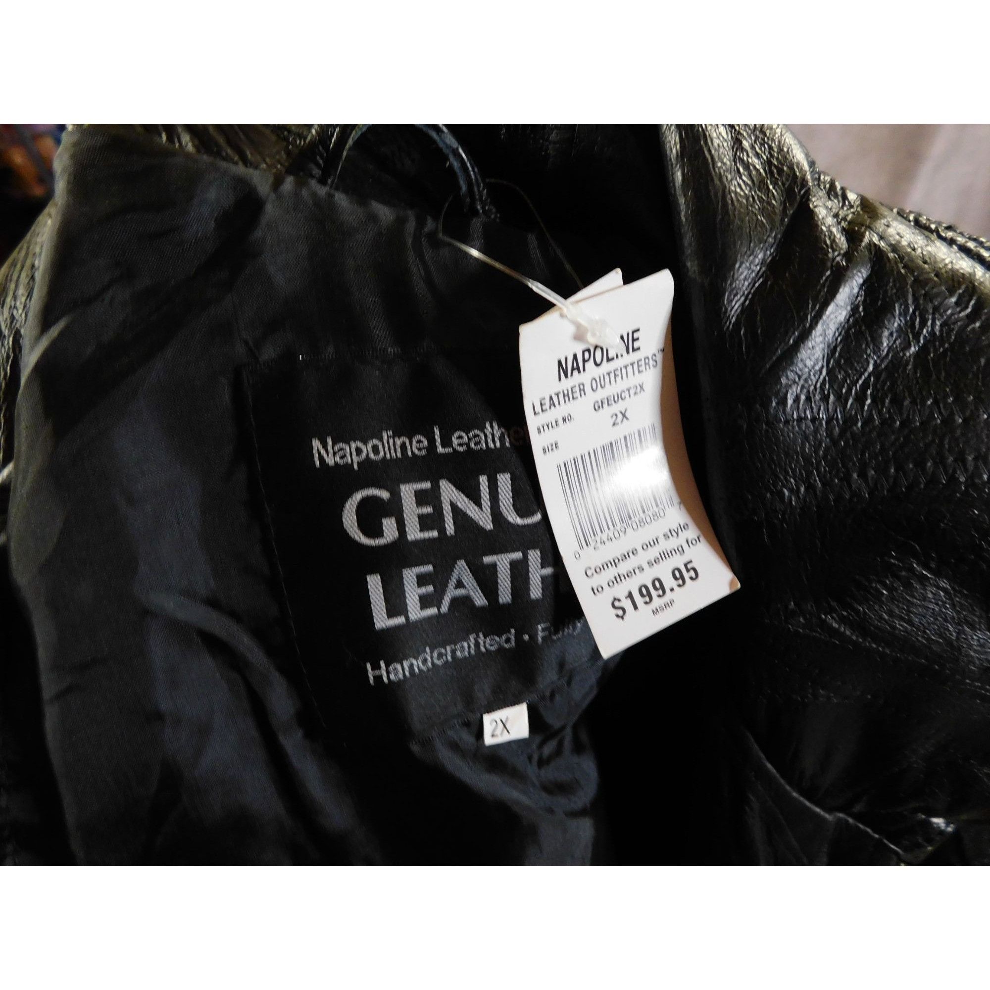 Other Vintage Napoline Leather Outfitters Genuine Leather Jacket N Size US XXL / EU 58 / 5 - 6 Thumbnail