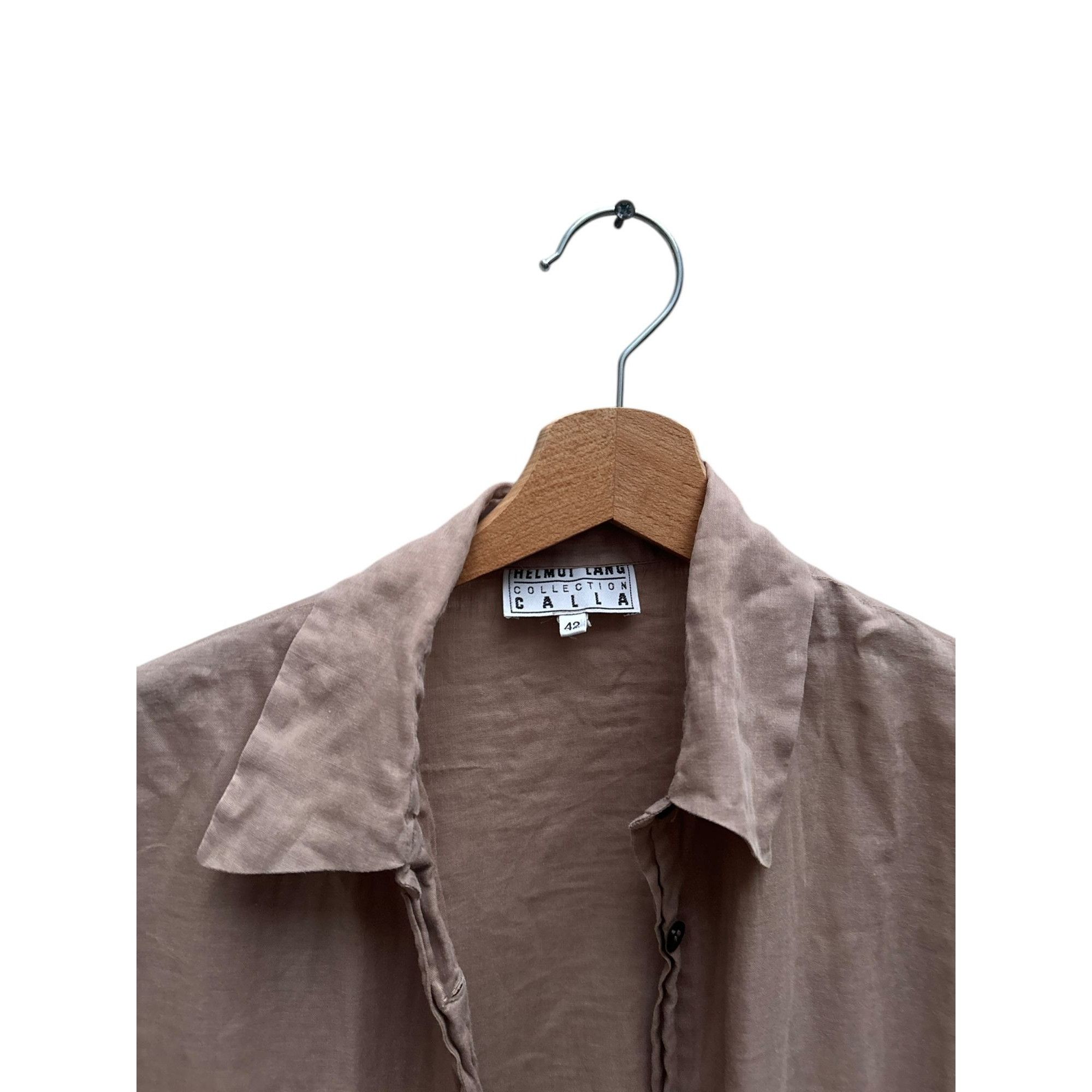 Helmut Lang Brown Cotton Shirt Size L / US 10 / IT 46 - 3 Thumbnail