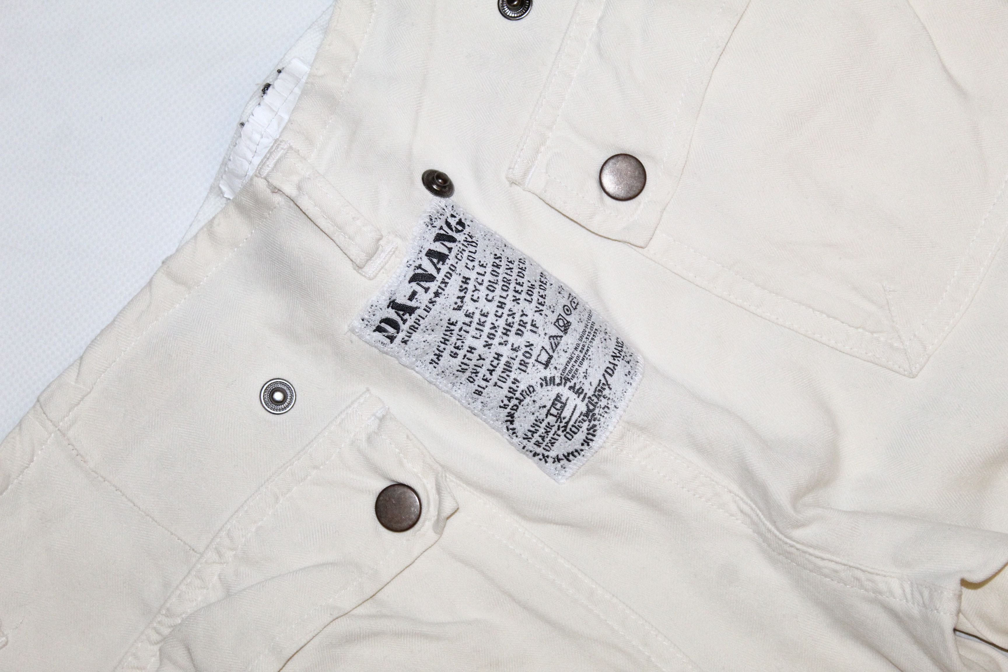 Japanese Brand Y2K🔥DA-NANG Surplus Indo Chine Cream Silk Cargo Pants Size US 30 / EU 46 - 8 Thumbnail