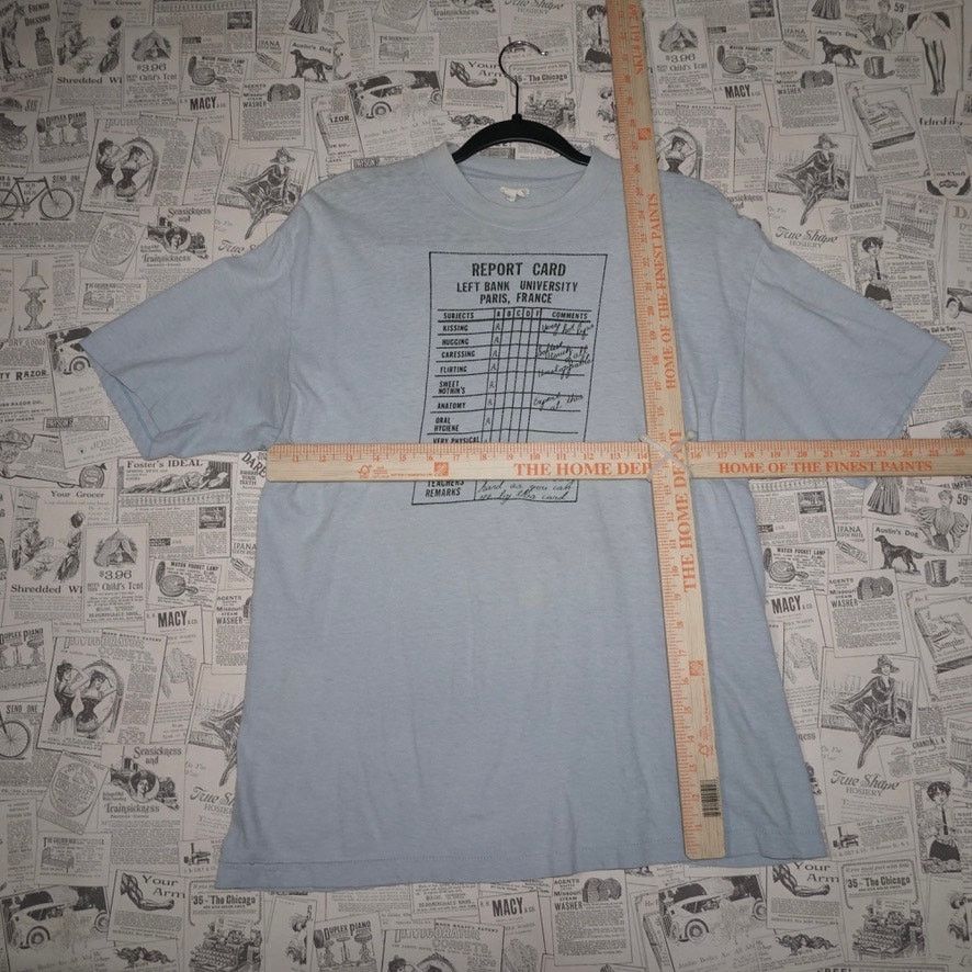 Vintage Med-Vintage report card left bank university of Paris 80s T Size US M / EU 48-50 / 2 - 4 Thumbnail
