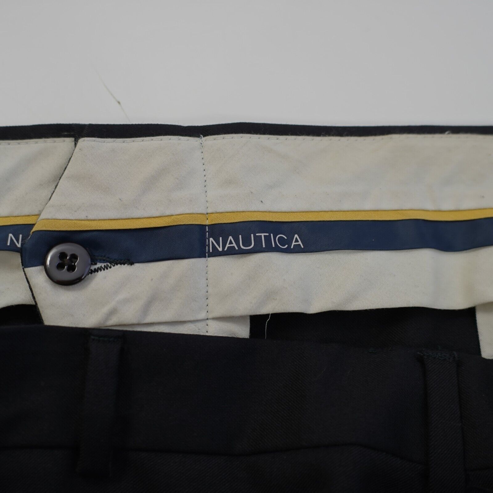 Nautica Nautica Wool Pleated Cuffed Black High Rise 38/30 Dress Pant Size 38R - 5 Thumbnail
