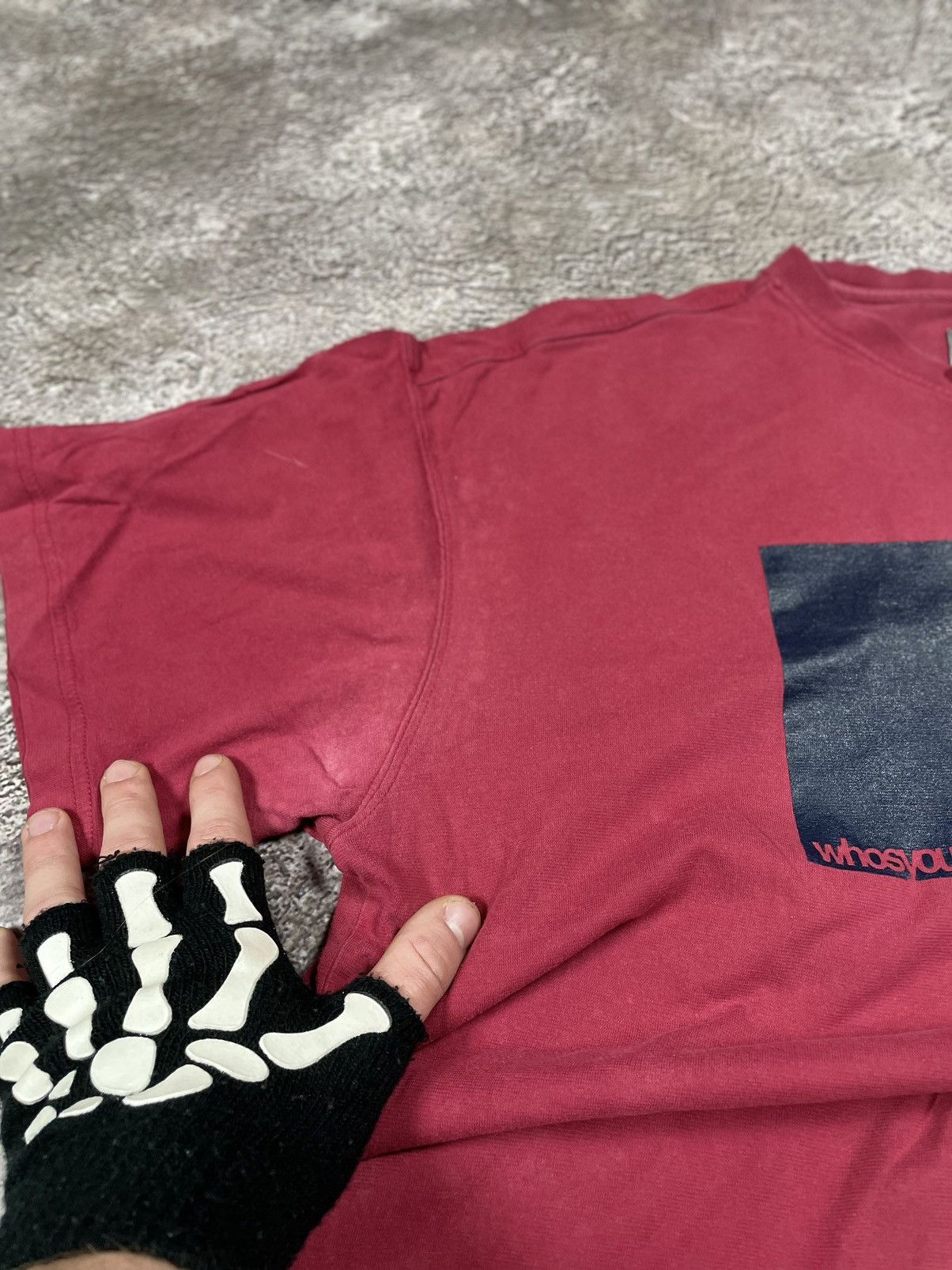 Vintage Vintage 90s Graphic Tee Sun Faded Streetwear Burgundy Boxy L Size US L / EU 52-54 / 3 - 5 Thumbnail