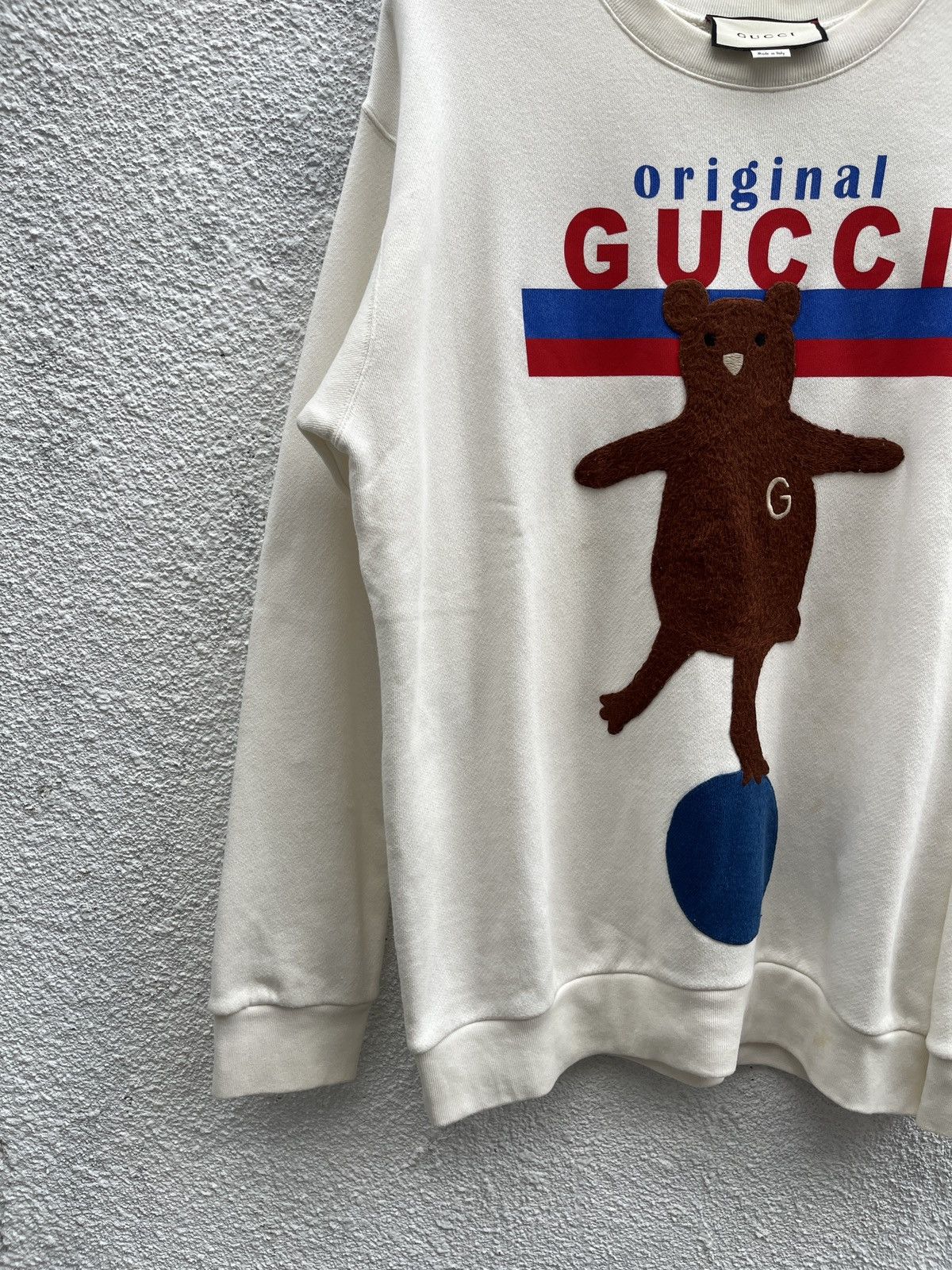 Gucci Gucci Bear Ivory Oversized Sweatshirt Size US M / EU 48-50 / 2 - 13 Thumbnail