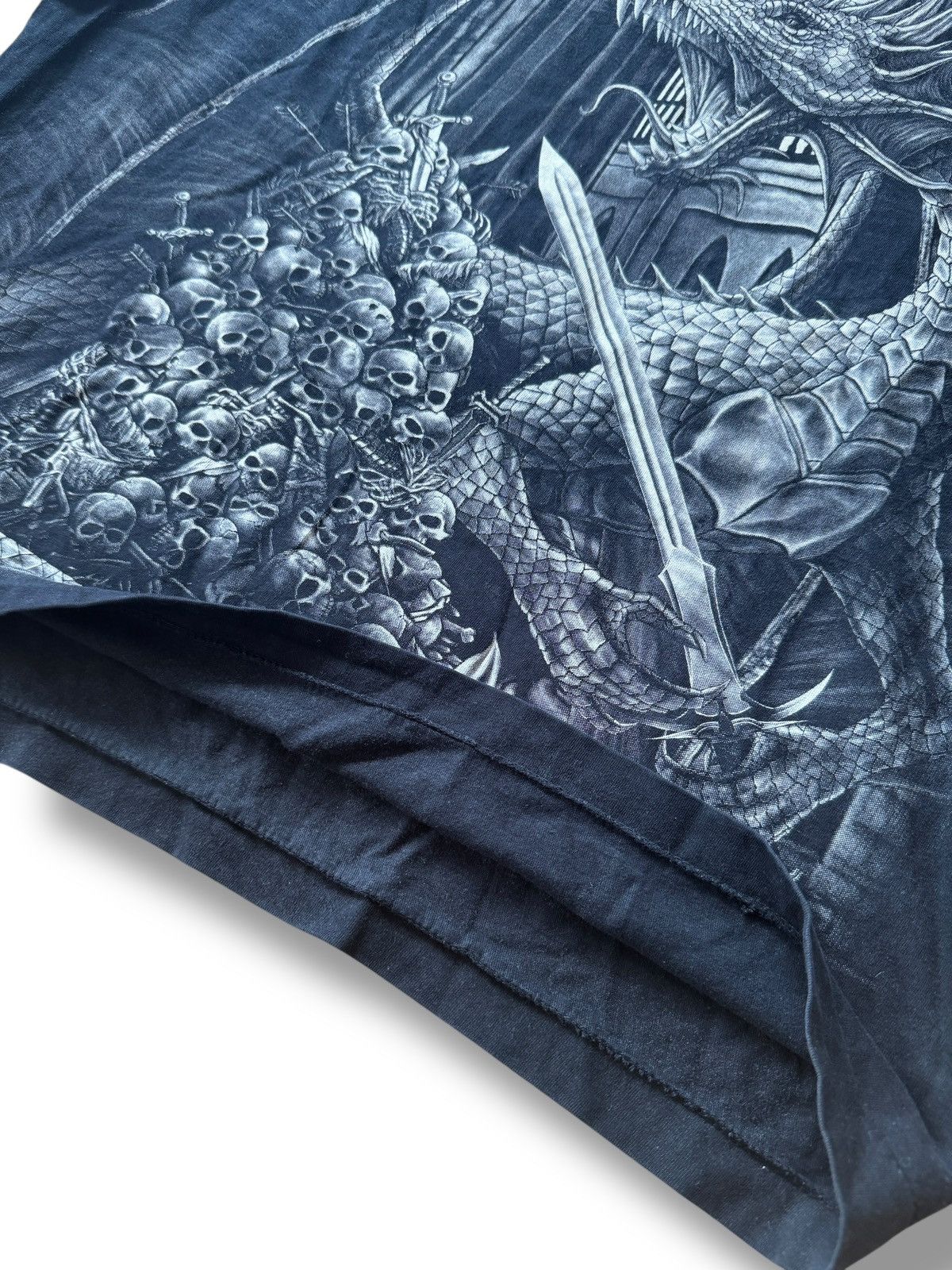 Liquid Blue *RARE* 90s VINTAGE LIQUID BLUE DRAGON LAIR SKULL DEATH GOTH Size US L / EU 52-54 / 3 - 6 Thumbnail