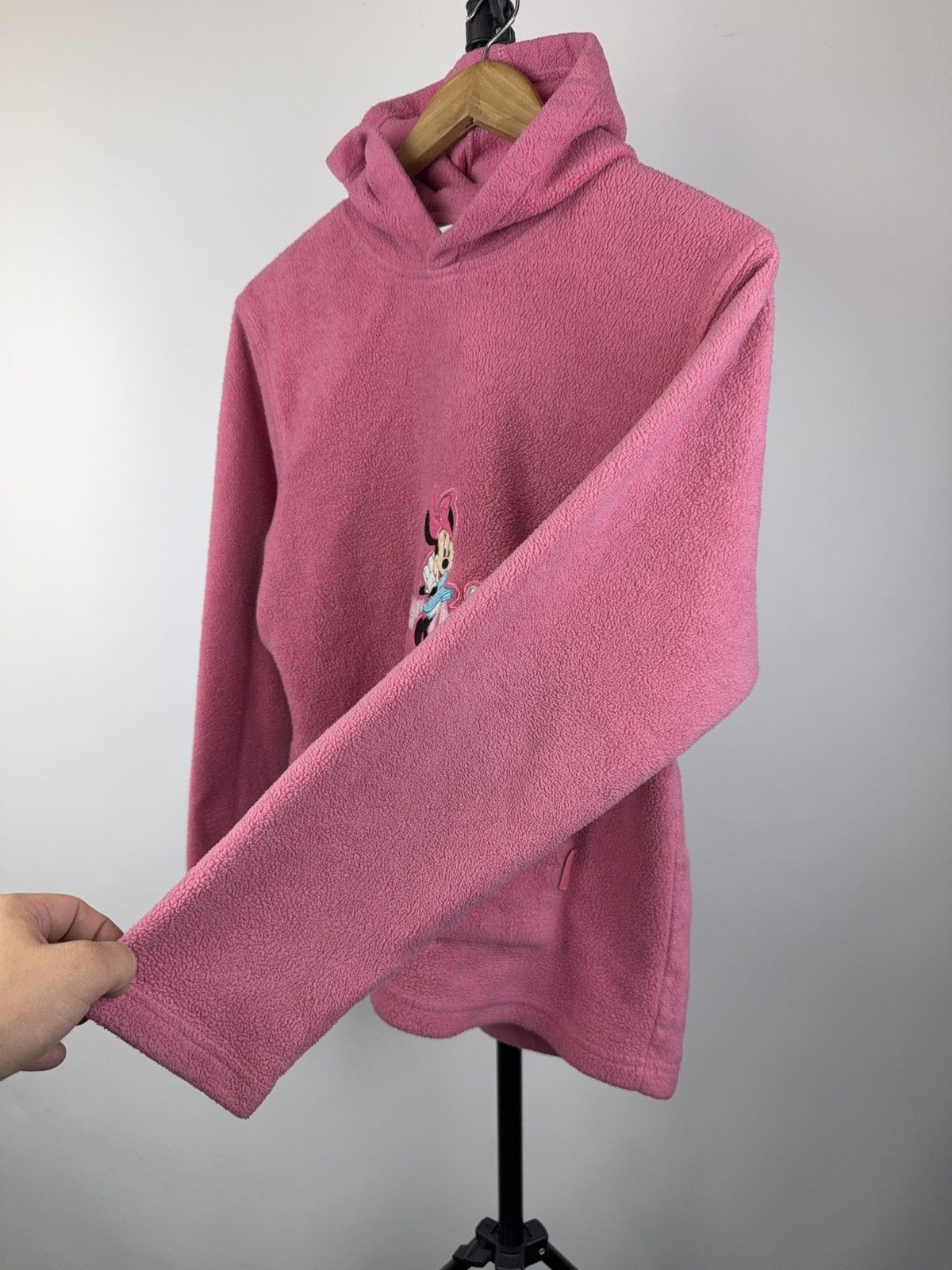 Disney Vintage 00s Charming Mini Mouse Disney fleece hoodie Y2K Size L / US 10 / IT 46 - 6 Thumbnail