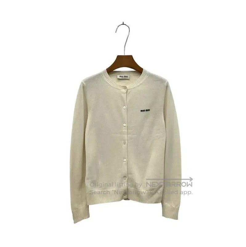 Miu Miu Miu Miu White Women's Cardigan Sweater . Size XXS / US 00 / IT 34 - 1 Thumbnail