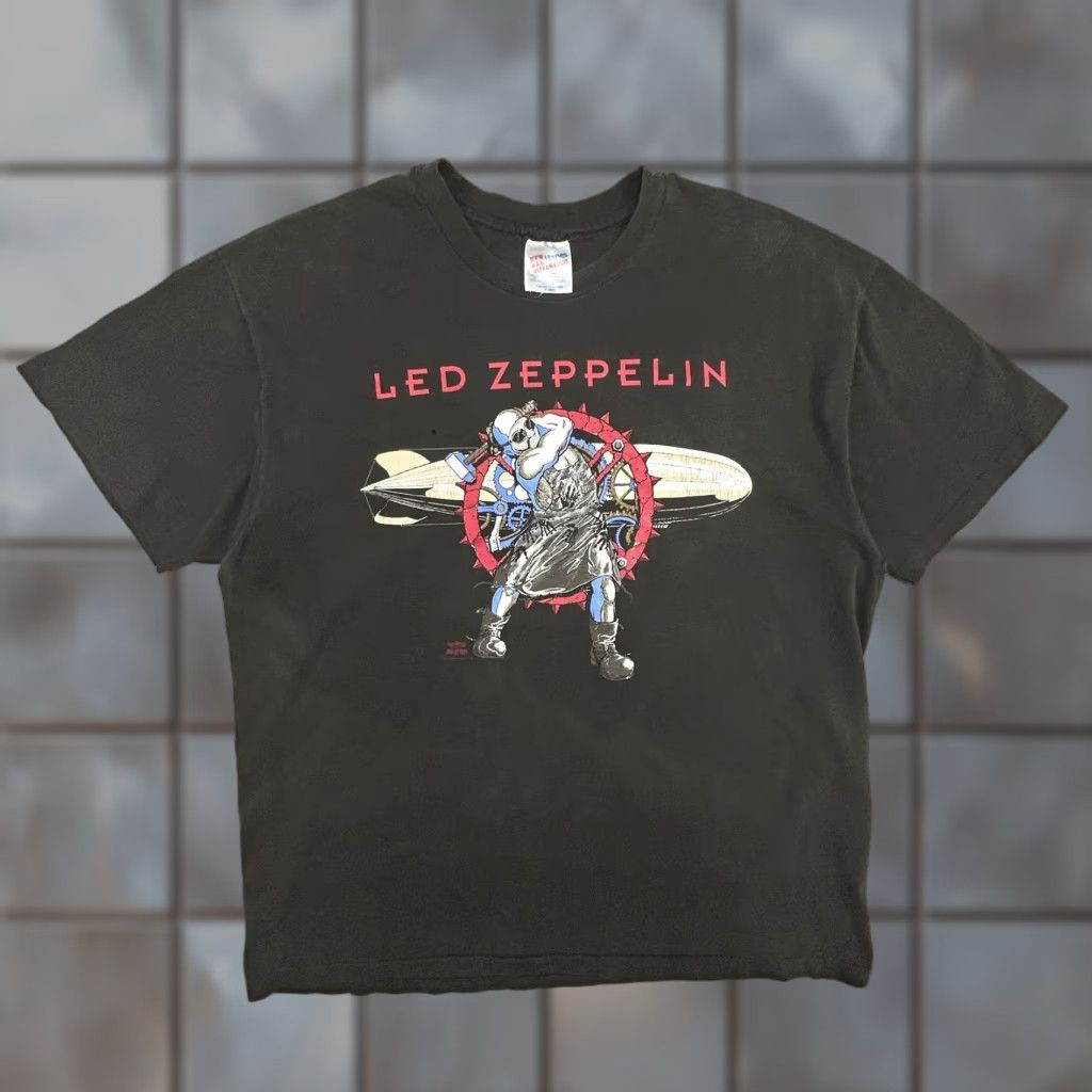 Hanes VINTAGE Led Zeppelin Shirt Mens XL Black 1993 Zoso Graphic 90s USA VERY RARE Size US XL / EU 56 / 4 - 1 Thumbnail