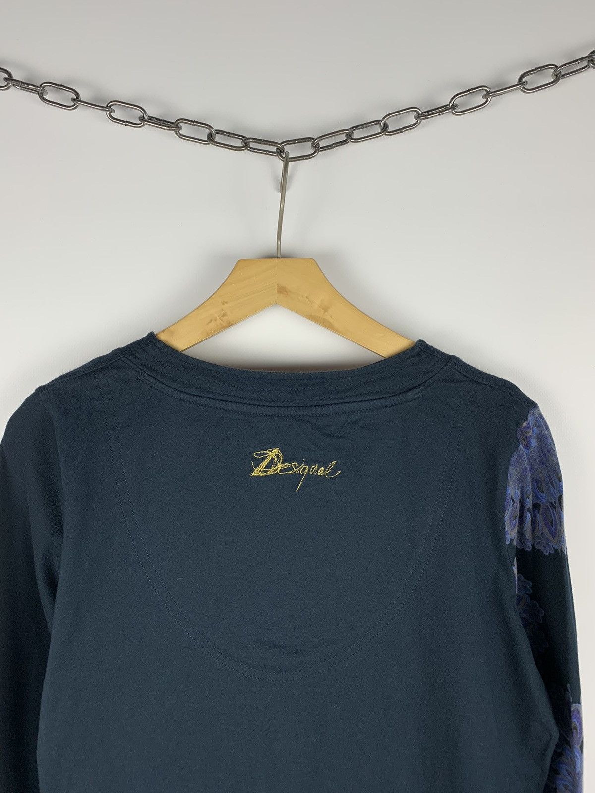 Desigual Vintage Y2K Desigual Avant Garde Long Sleeve Tee Rhinestone Size L / US 10 / IT 46 - 9 Thumbnail