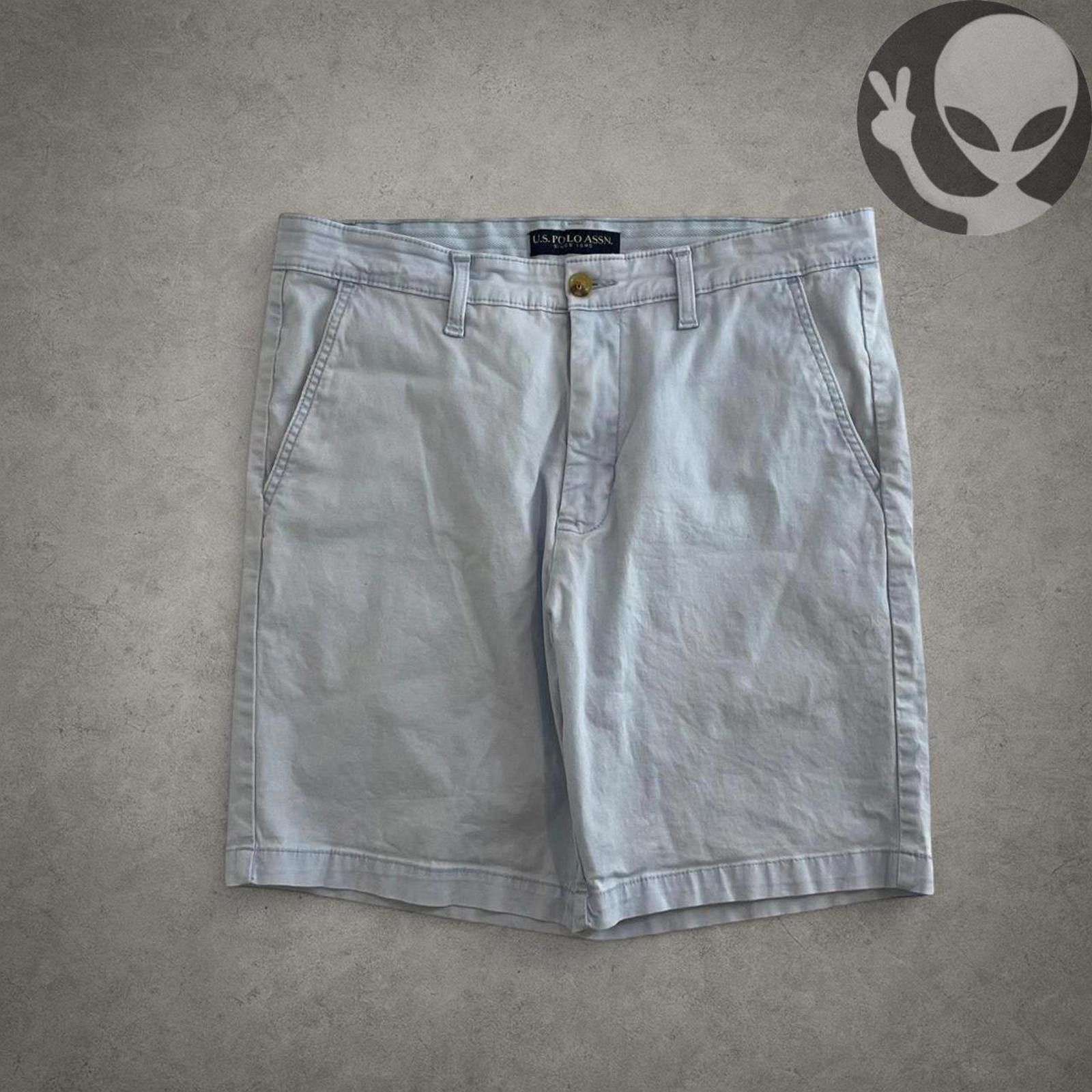 U.S. Polo Assn. U.S. Polo Assn. Men's Chino Shorts 34 Light Blue Casual Size US 34 / EU 50 - 6 Thumbnail