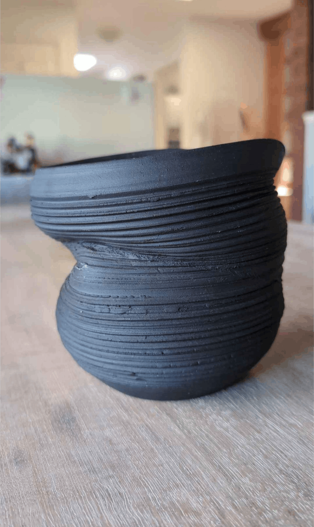 Online Ceramics Match Stoneware "One of a Kind" Basket Vessel, Vase Planter Size ONE SIZE - 3 Thumbnail