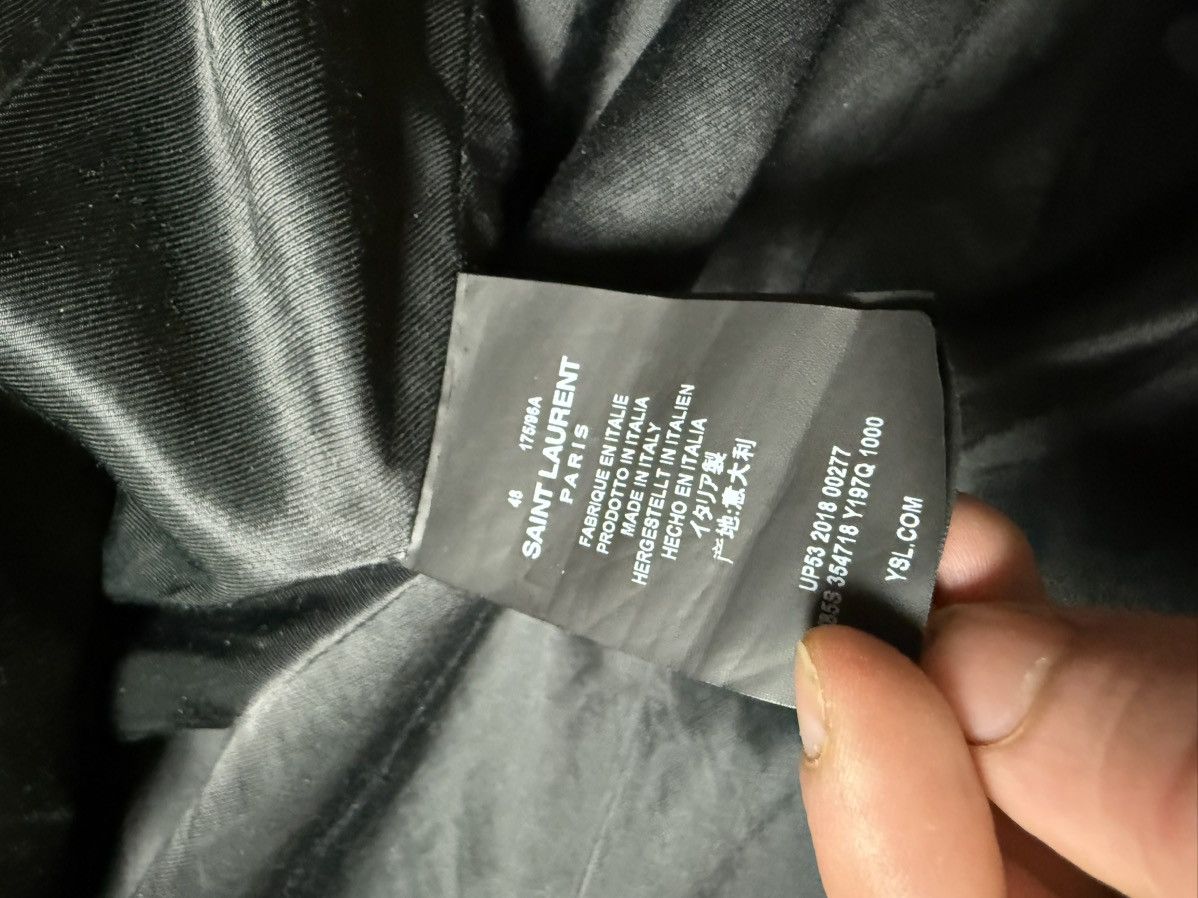 Saint Laurent Paris F/W18 Blacked Out Teddy Jacket by Anthony Vaccarelo Size US M / EU 48-50 / 2 - 5 Thumbnail
