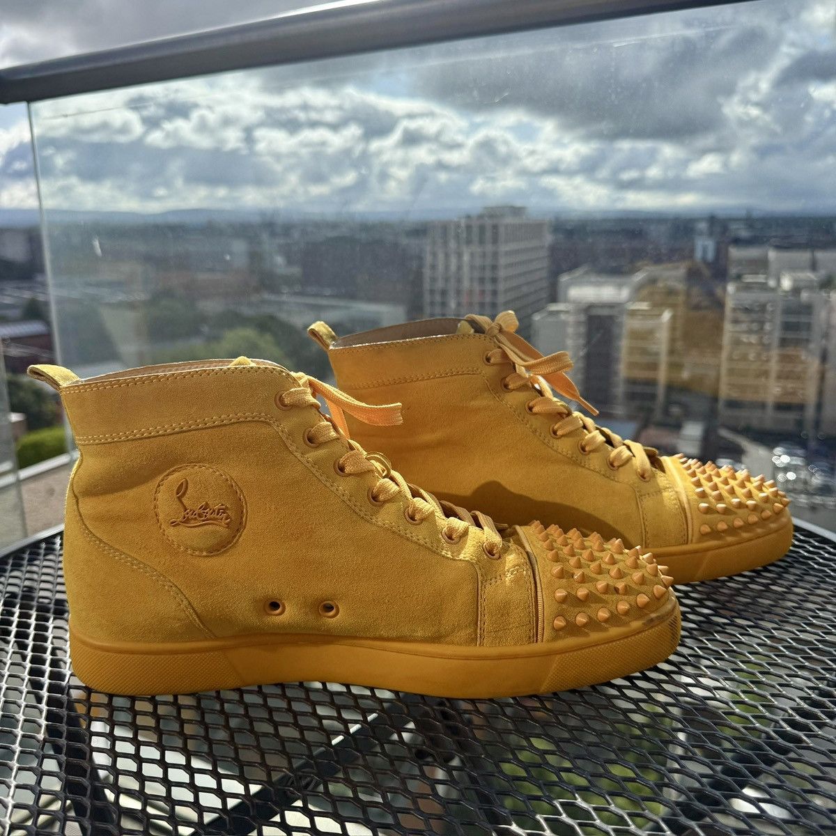 Christian Louboutin Christian Louboutin Louis Spikes – Yellow Suede – EU 43.5 Size US 9.5 / EU 42-43 - 15 Thumbnail