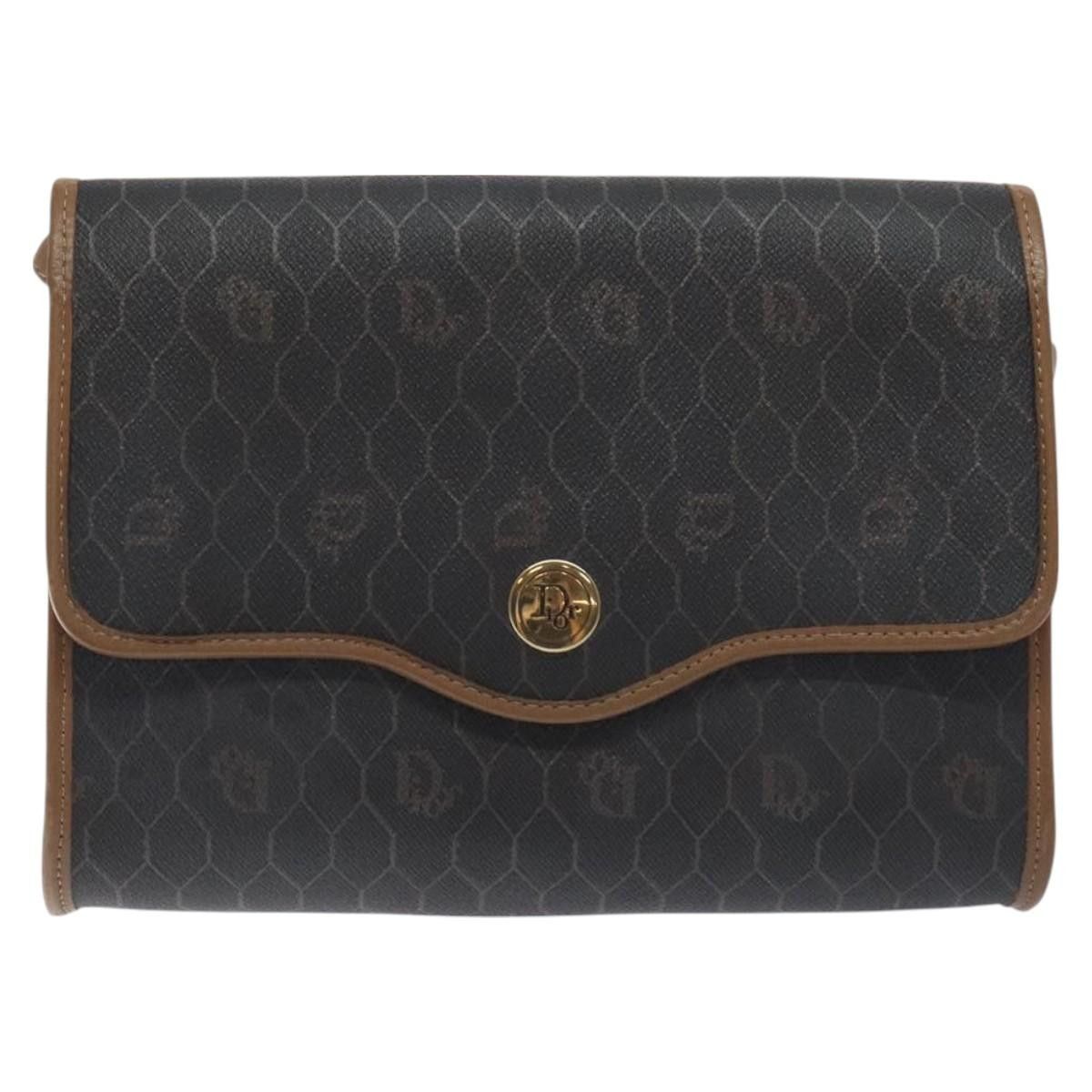 Dior DIOR Honeycomb Canvas Shoulder Bag Pvc Black Gold Size ONE SIZE - 2 Thumbnail
