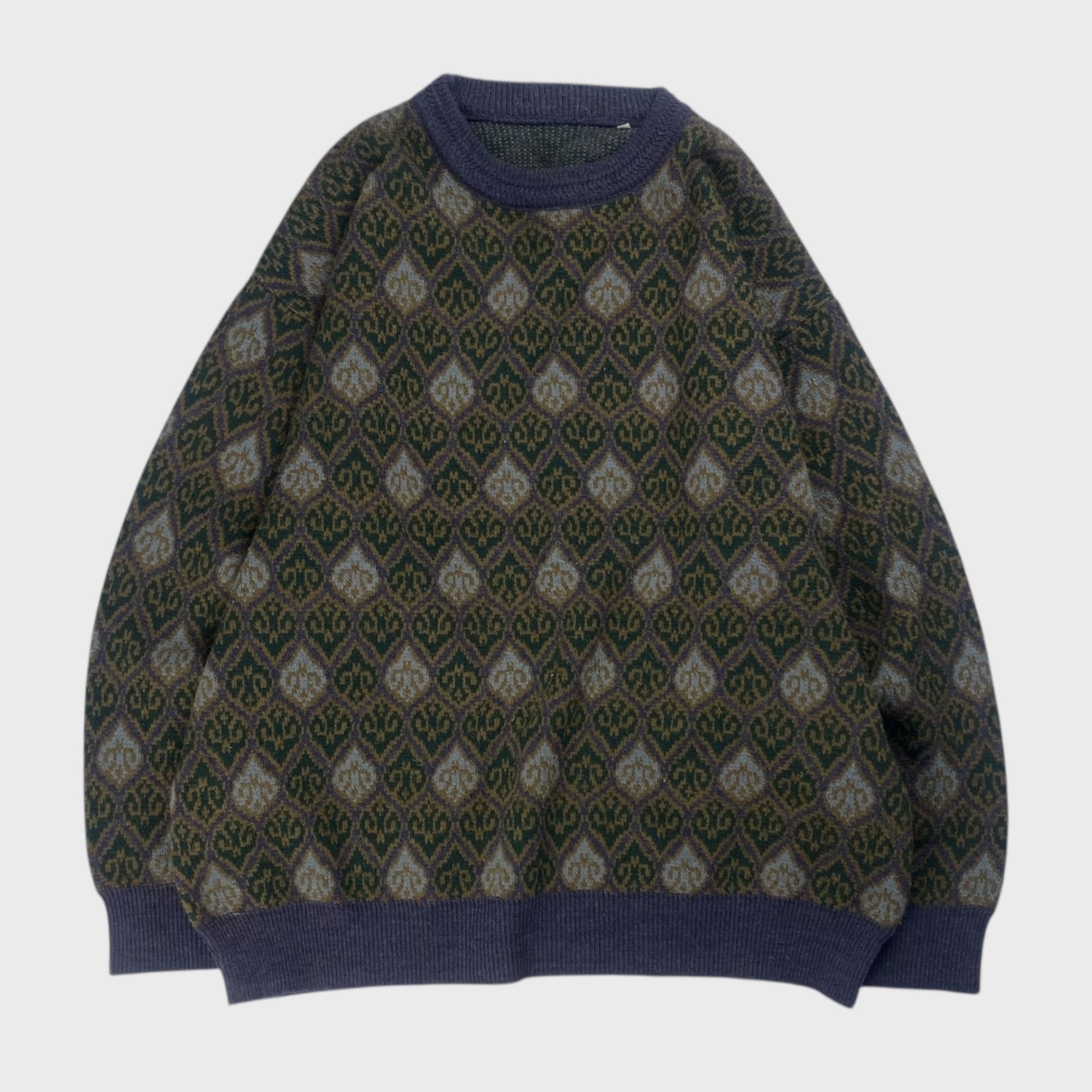 Vintage unknown All-Over Print Knit Sweater Size L Size US L / EU 52-54 / 3 - 1 Thumbnail