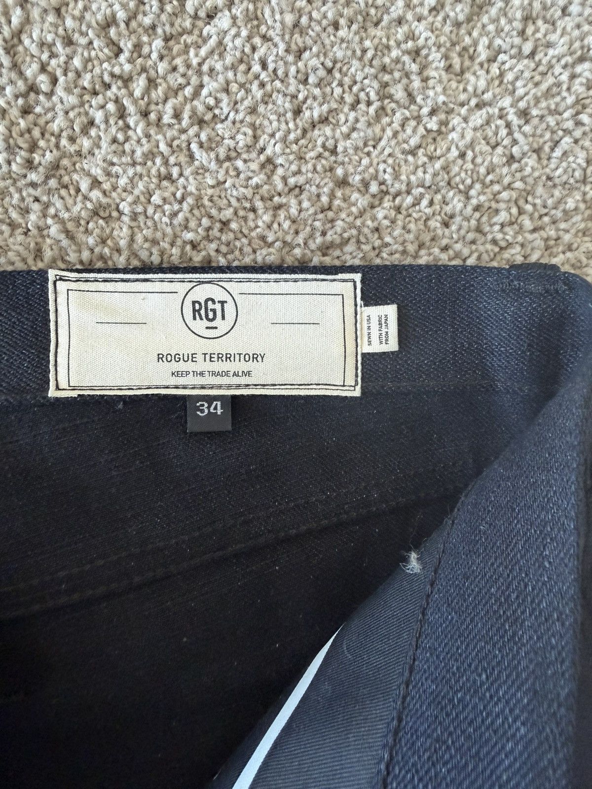 Rogue Territory Rouge Territory Stanton 13.5oz Indigo/Black 32” Selvedge Size US 32 / EU 48 - 3 Thumbnail