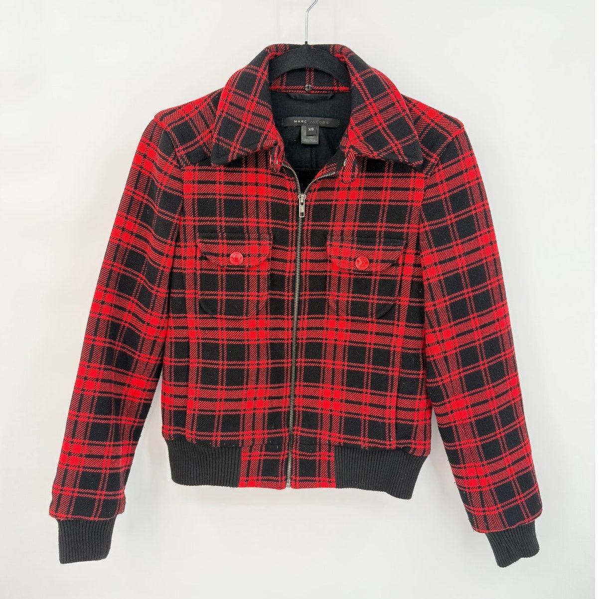 Marc Jacobs Marc Jacobs Wool Jacket Buffalo Plaid Size XS Y2K Vintage Size XS / US 0-2 / IT 36-38 - 1 Thumbnail