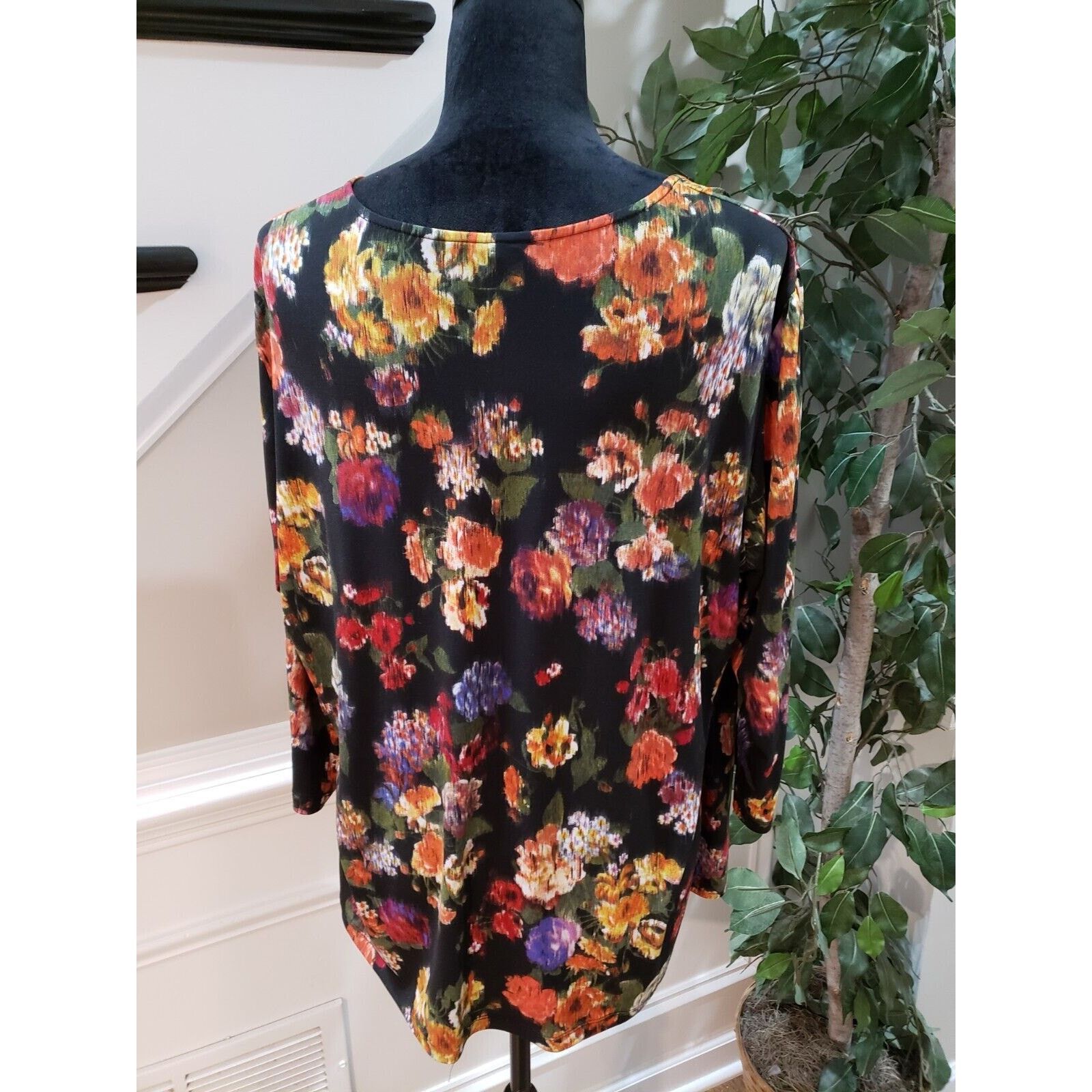 Other New Directions Polyester Round Neck Long Sleeve Blouse 3X Size 3XL / US 20-22 - 8 Thumbnail