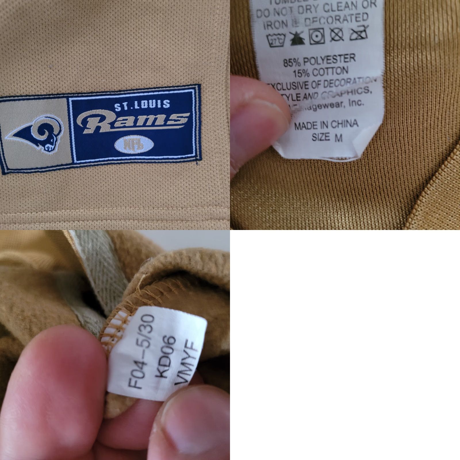NFL VINTAGE St. Louis Rams Sweatshirt NFL M Shirt Mens Brown 29In Pit 22In 29 Inches 1990s Size US M / EU 48-50 / 2 - 8 Thumbnail