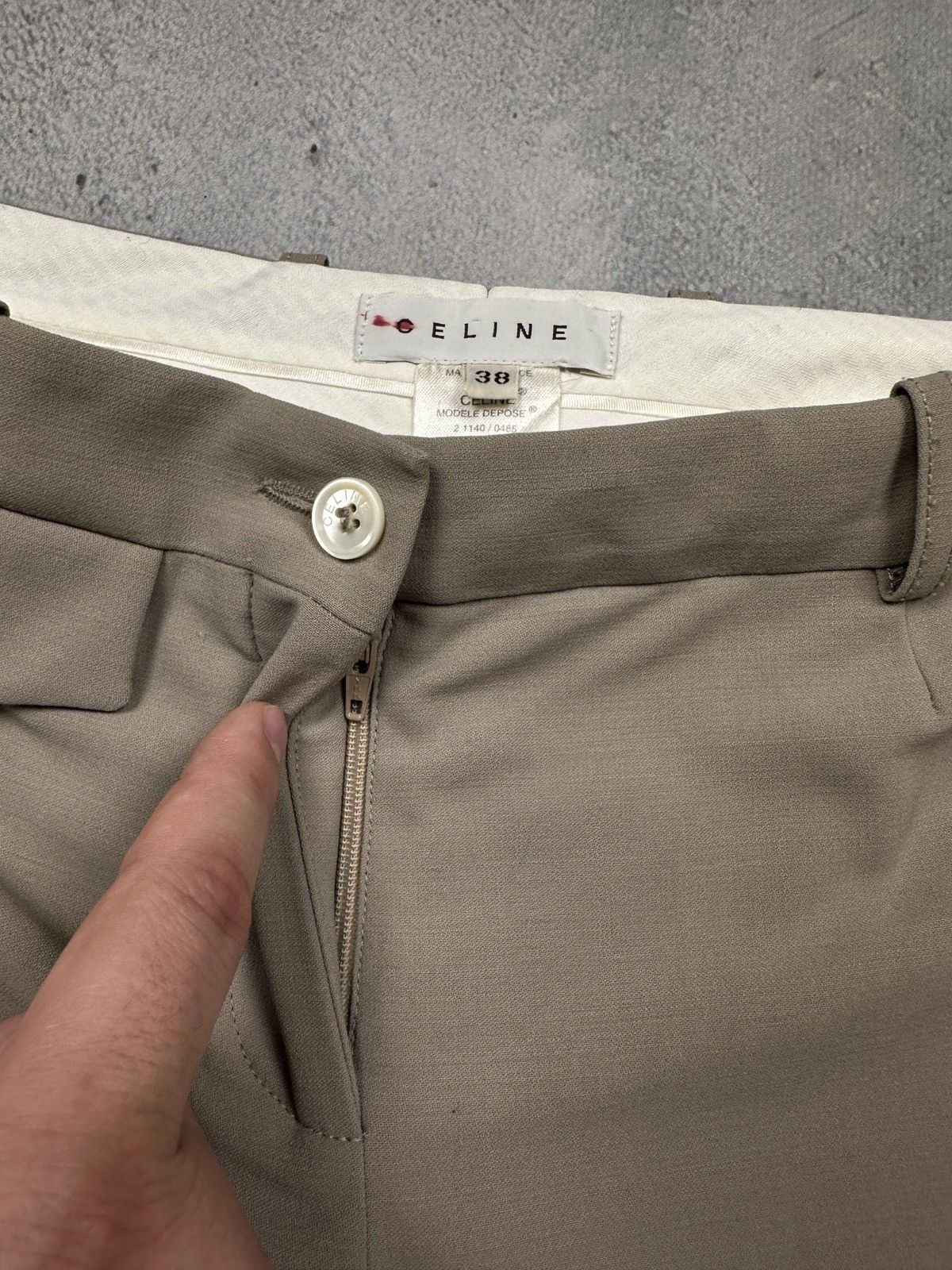 Celine Céline Vintage Phoebe Philo High Waist Wool Pants Trousers Size 27" / US 4 / IT 40 - 9 Thumbnail