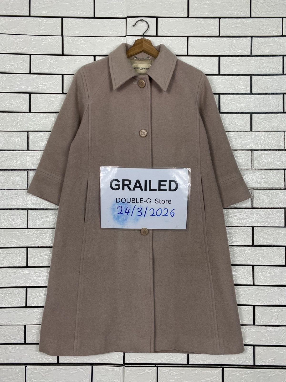 Japanese Brand Vintage Long Jacket Wool Pierre Balmain Size US M / EU 48-50 / 2 - 1 Thumbnail