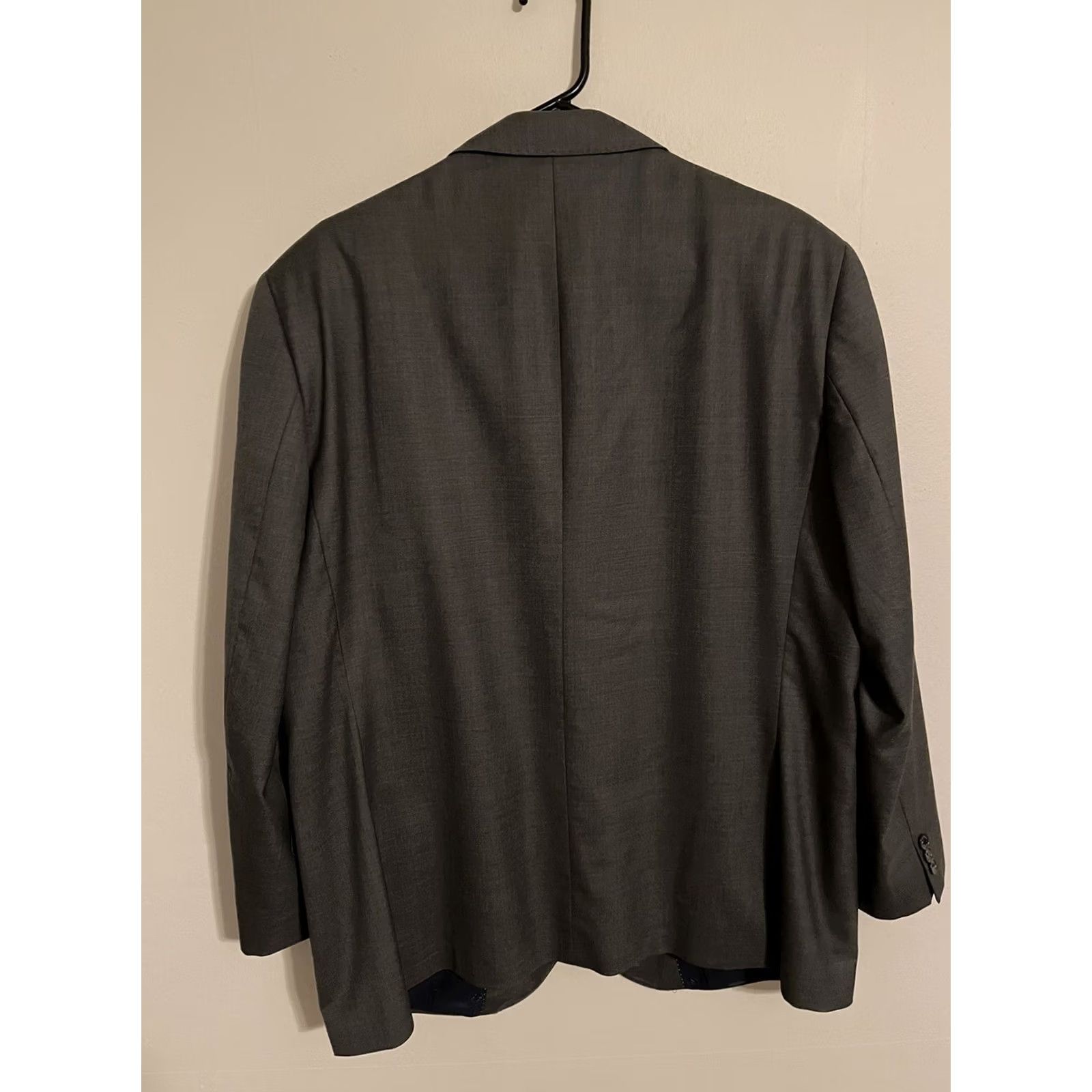 David Donahue David Donahue Charcoal Gray Wool Suit Coat Jacket Blazer Men's 48R Marzotto Size 48R - 3 Thumbnail