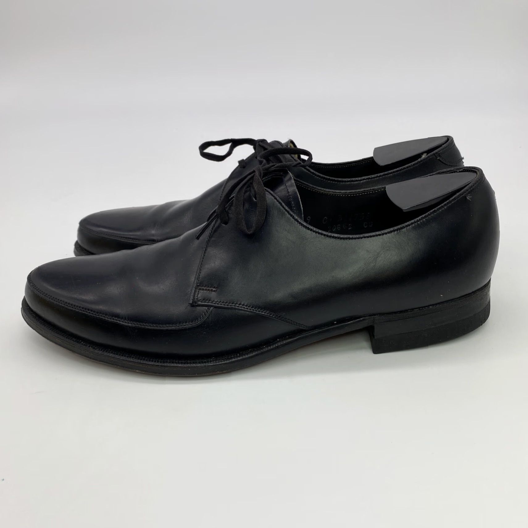 Florsheim VTG Florsheim “The Plateau” 1960s Derby Black Velvet Calf 3-Eye Men’s Shoes 9Vintage Luxury Tailored Fit Mens Size US 9 / EU 42 - 5 Thumbnail