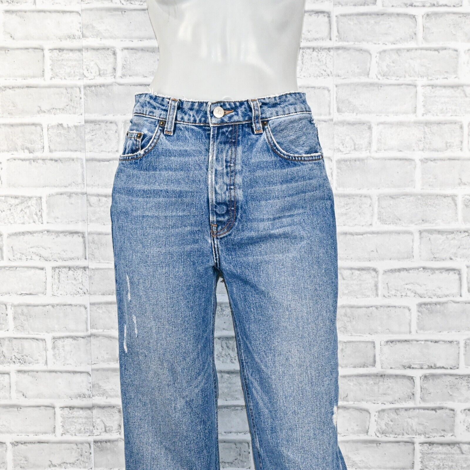 Reformation REFORMATION High Rise Wide leg FAWCETT Jeans distressed Size 27" / US 4 / IT 40 - 8 Thumbnail