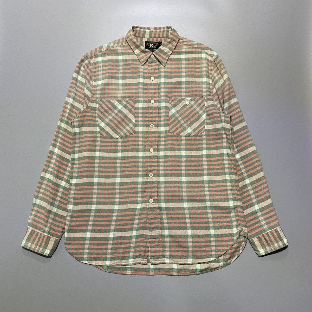RRL Ralph Lauren Flannel Button Shirt Size US L / EU 52-54 / 3 - 1 Thumbnail