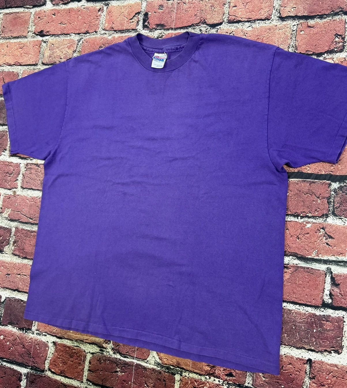Hanes Vintage Hanes Beefy-T Blank T Shirt Purple Single Stitch 90s Size US XXL / EU 58 / 5 - 3 Thumbnail