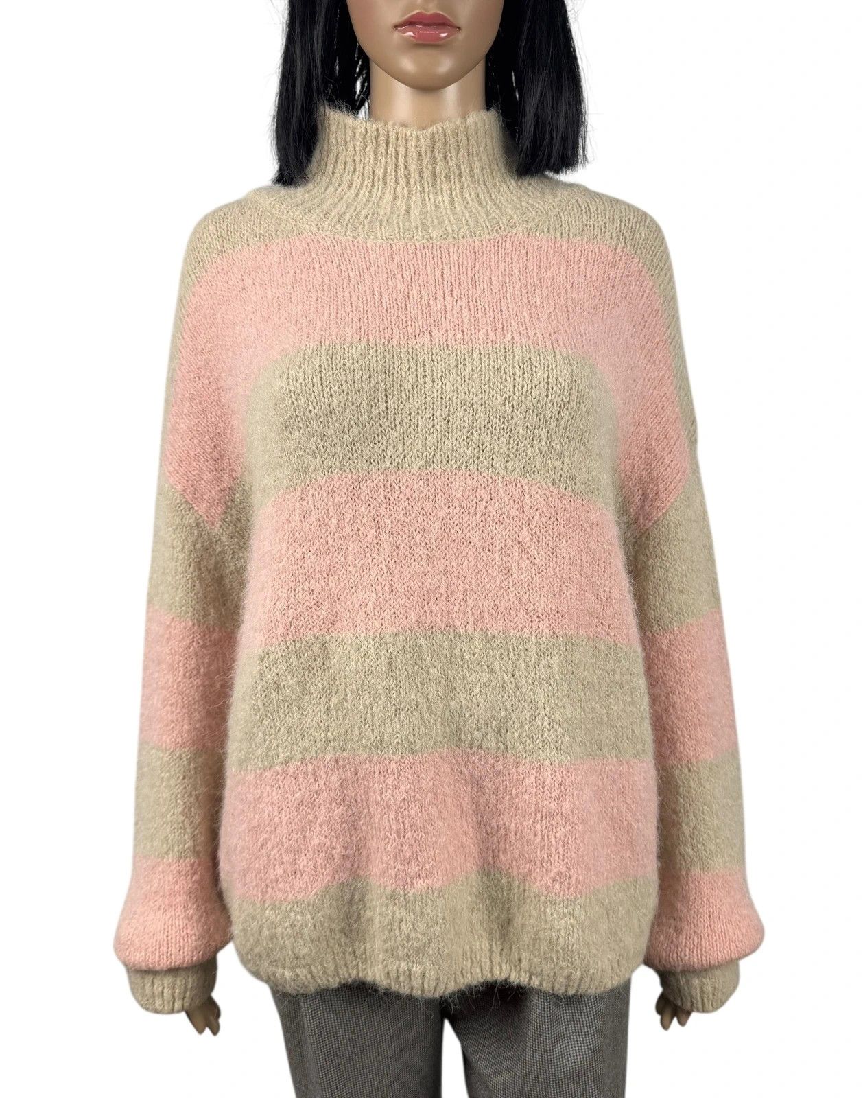 True Religion True Religion Striped Mohair Knit Sweater Mock Neck size S Size S / US 4 / IT 40 - 2 Thumbnail