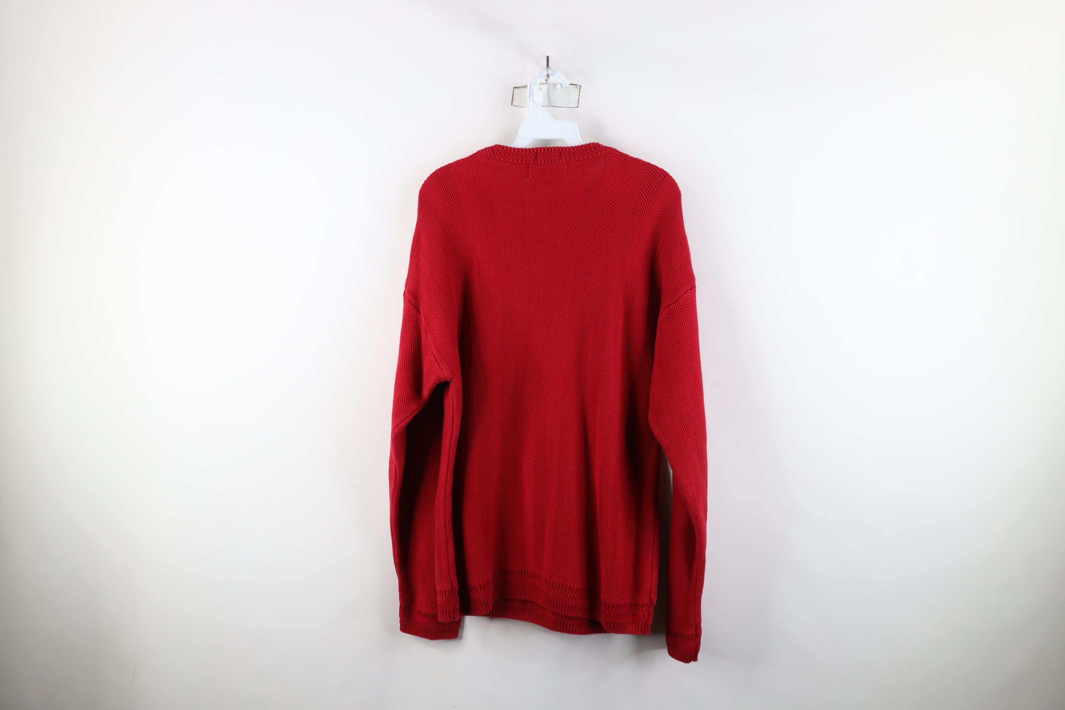 Ralph Lauren × Vintage Vintage 90s Chaps Ralph Lauren Herringbone Knit Sweater Size US M / EU 48-50 / 2 - 10 Thumbnail