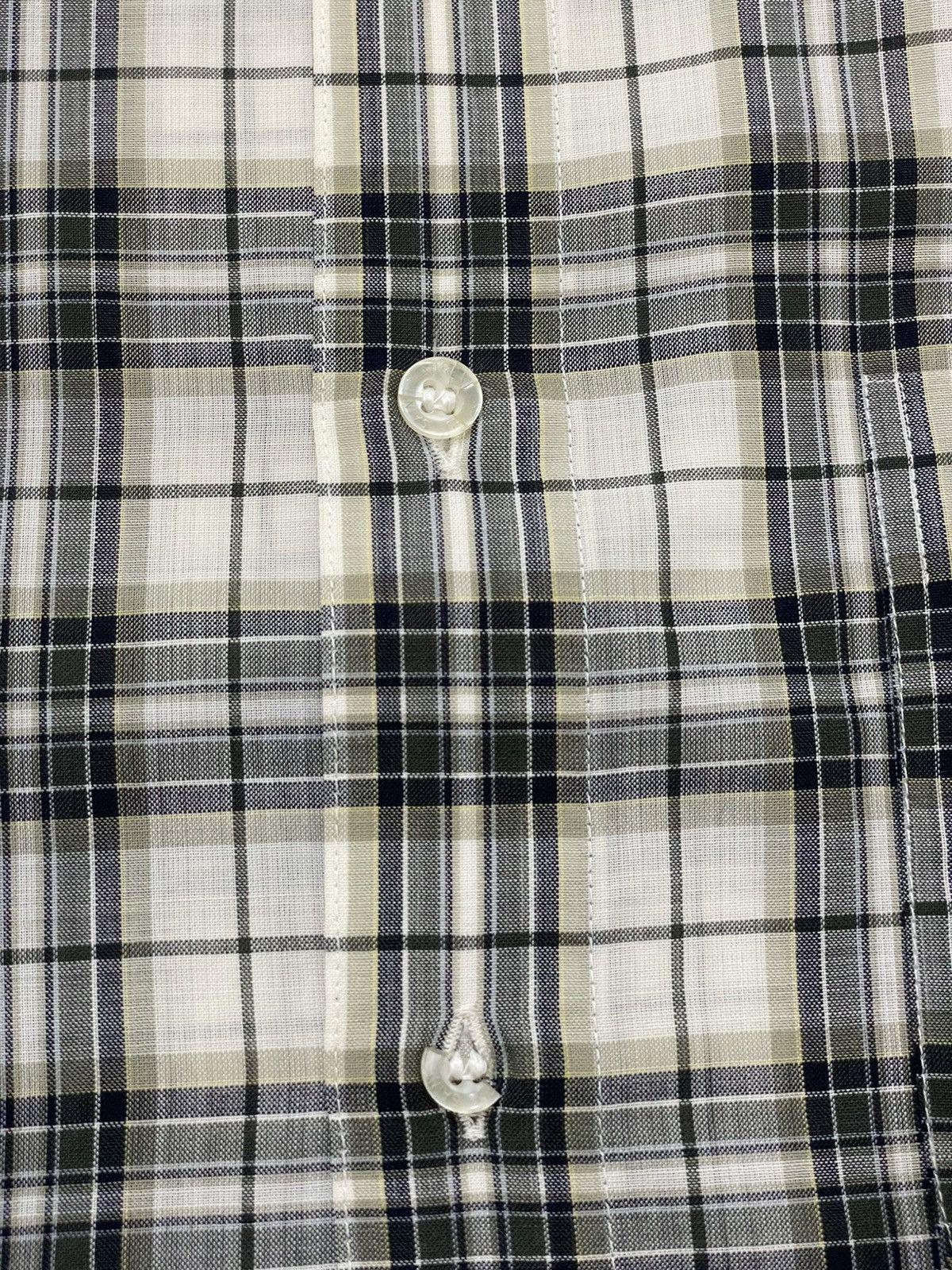 Yves Saint Laurent YSL Plaid Short Sleeve Shirt Beige Black Y2K Hysteric Japan Size US XXL / EU 58 / 5 - 5 Thumbnail
