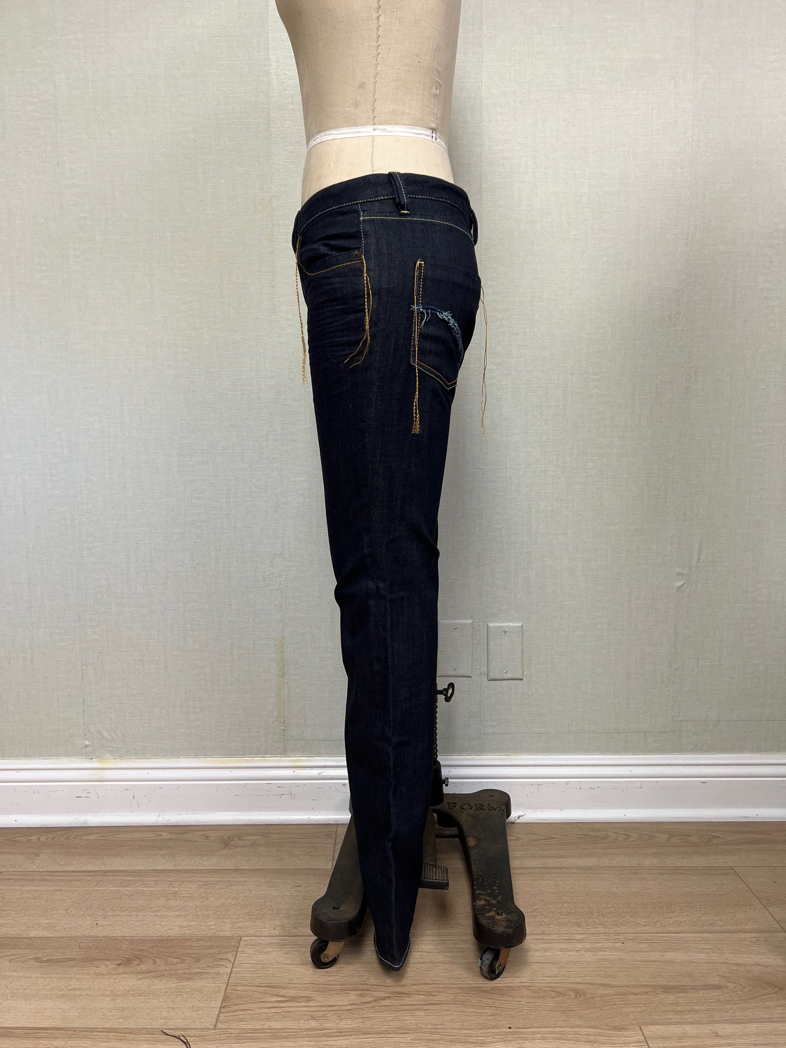 Vintage NWT Vintage Kunna Dark Wash Straight Low Rise Jeans 31 Size 31" - 3 Thumbnail