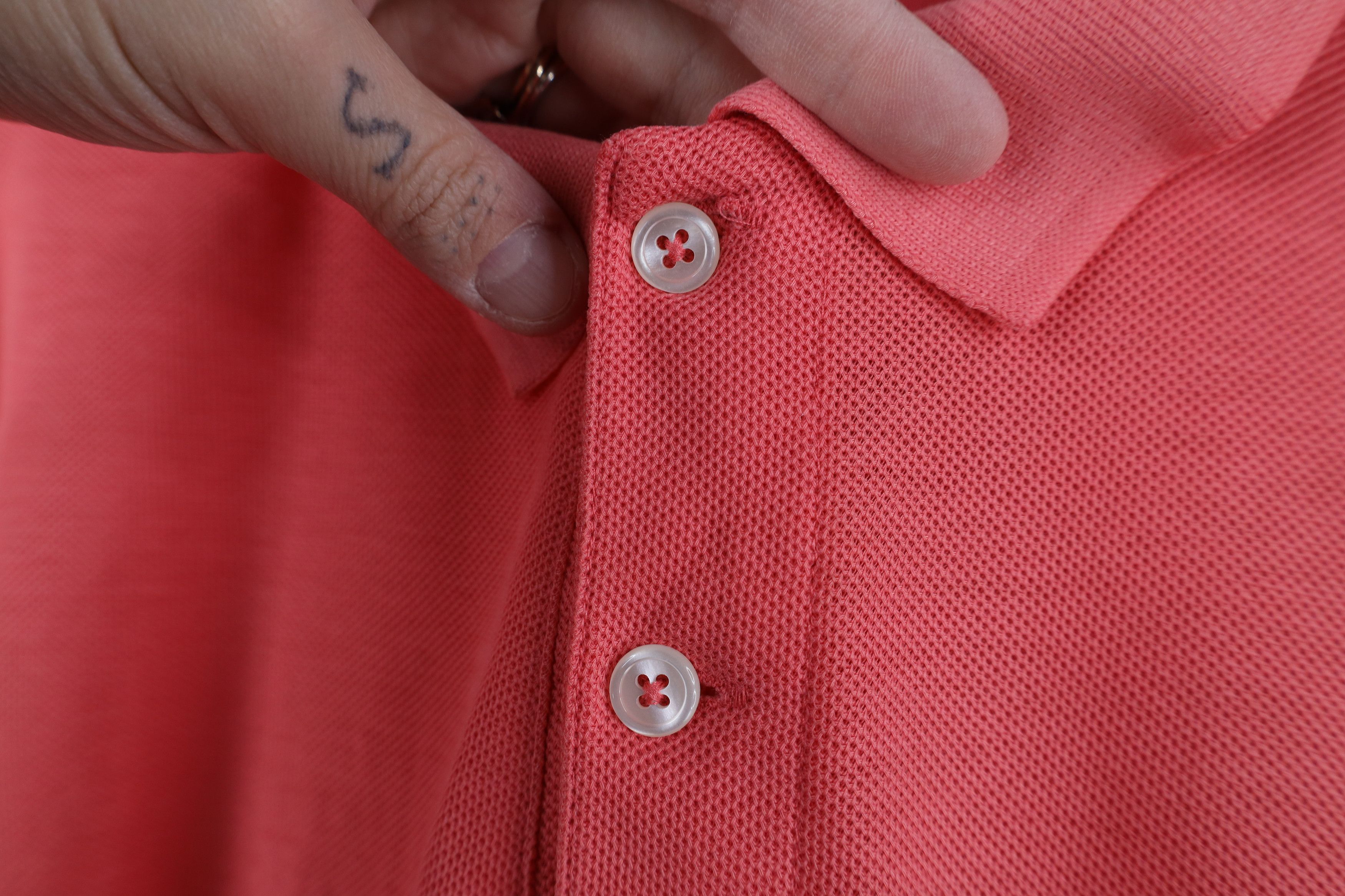 L.L. Bean Vintage 90s LL Bean Double L Cotton Knit Golf Polo Pink USA Size US XL / EU 56 / 4 - 4 Thumbnail