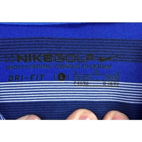 Nike Nike Golf Polo Shirt Mens L Striped Dri-Fit Short Sleeve Realwear Outdoor Rugby Pattern Multicolor Blue Shirt Size US L / EU 52-54 / 3 - 3 Thumbnail