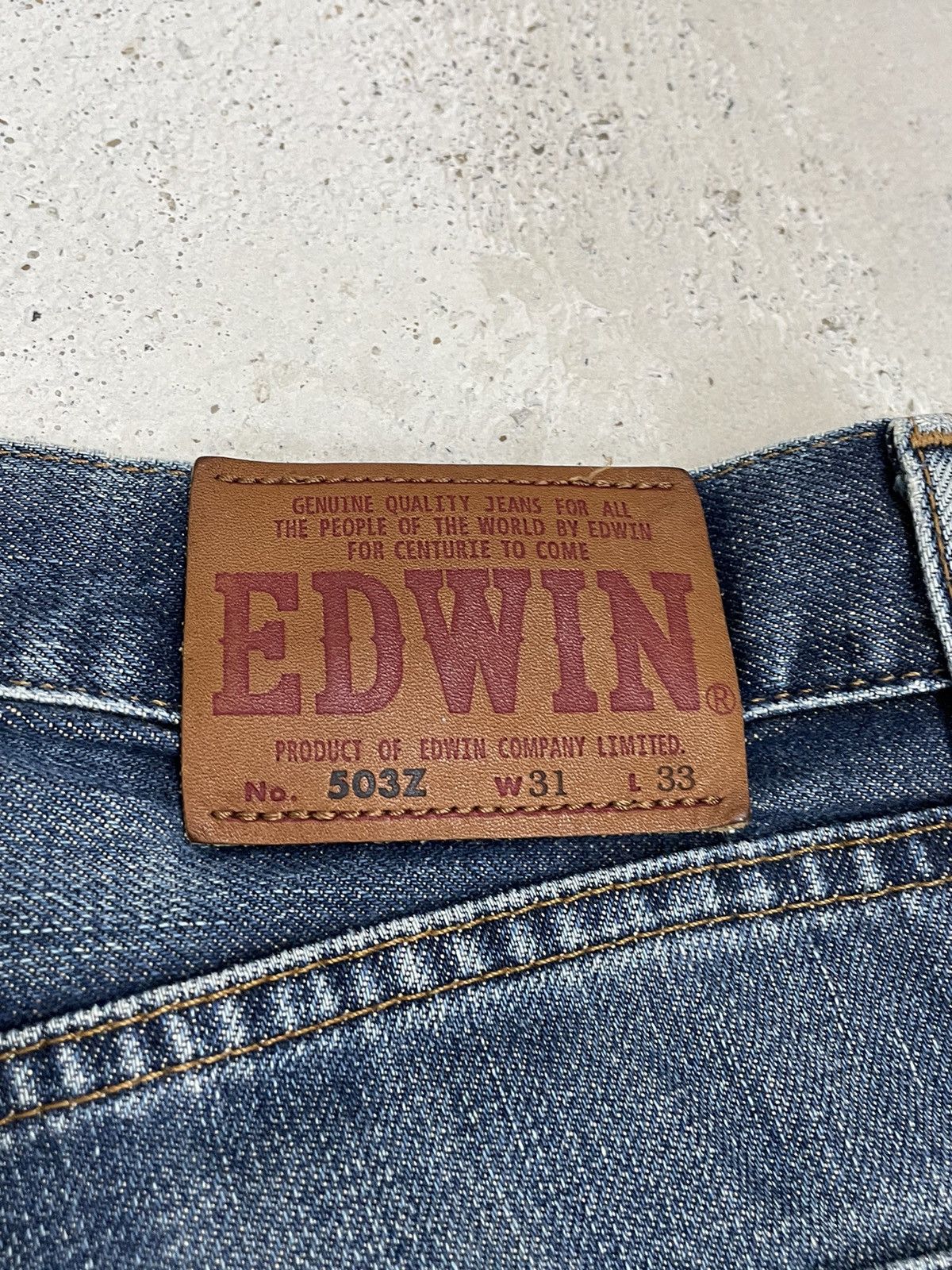 Edwin Edwin 503Z Regular Wide Distressed Denim Pants (AB25) Size US 31 - 14 Thumbnail
