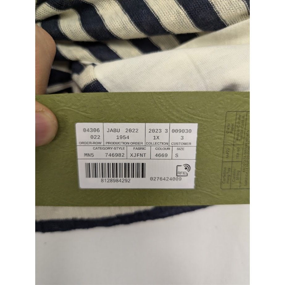 Gucci o1rshd1 Striped Linen Jersey Basket Pant in Navy/Milk Size US 30 / EU 46 - 23 Thumbnail
