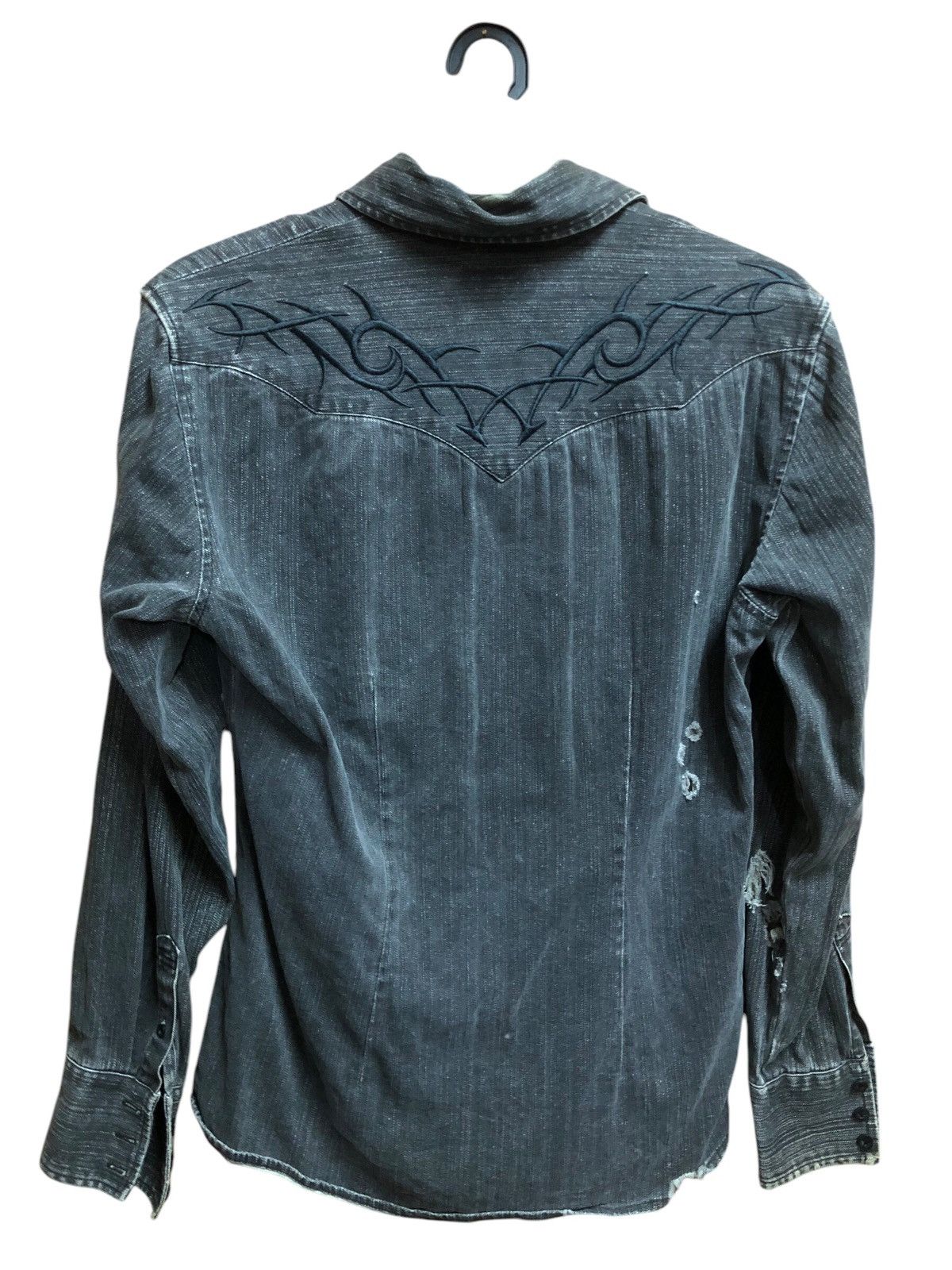 If Six Was Nine × Tornado Mart Tornado Mart Distressed Denim Button Up jacket Size US M / EU 48-50 / 2 - 2 Thumbnail